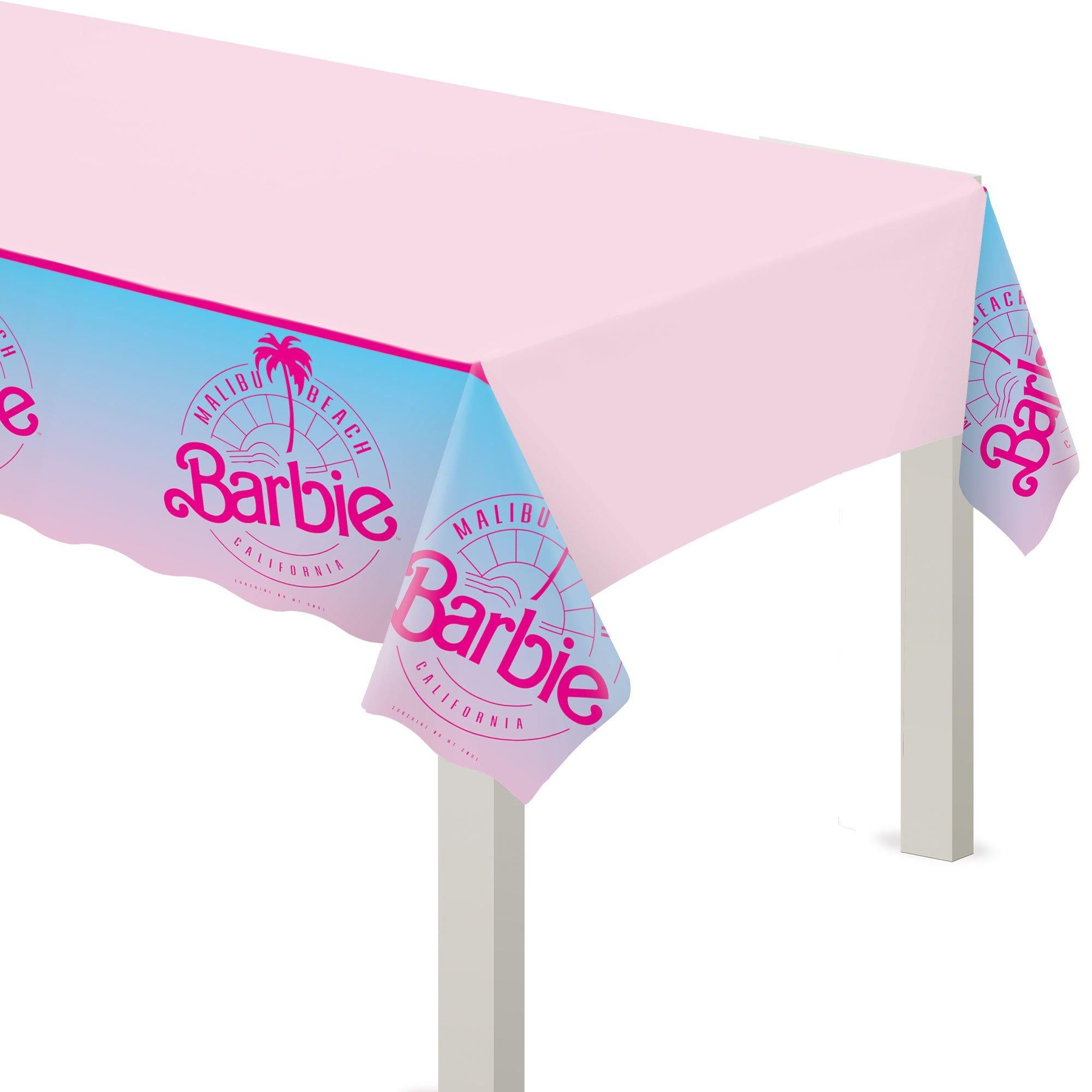 Malibu Barbie Plastic Table Cover. 54in x 96in
