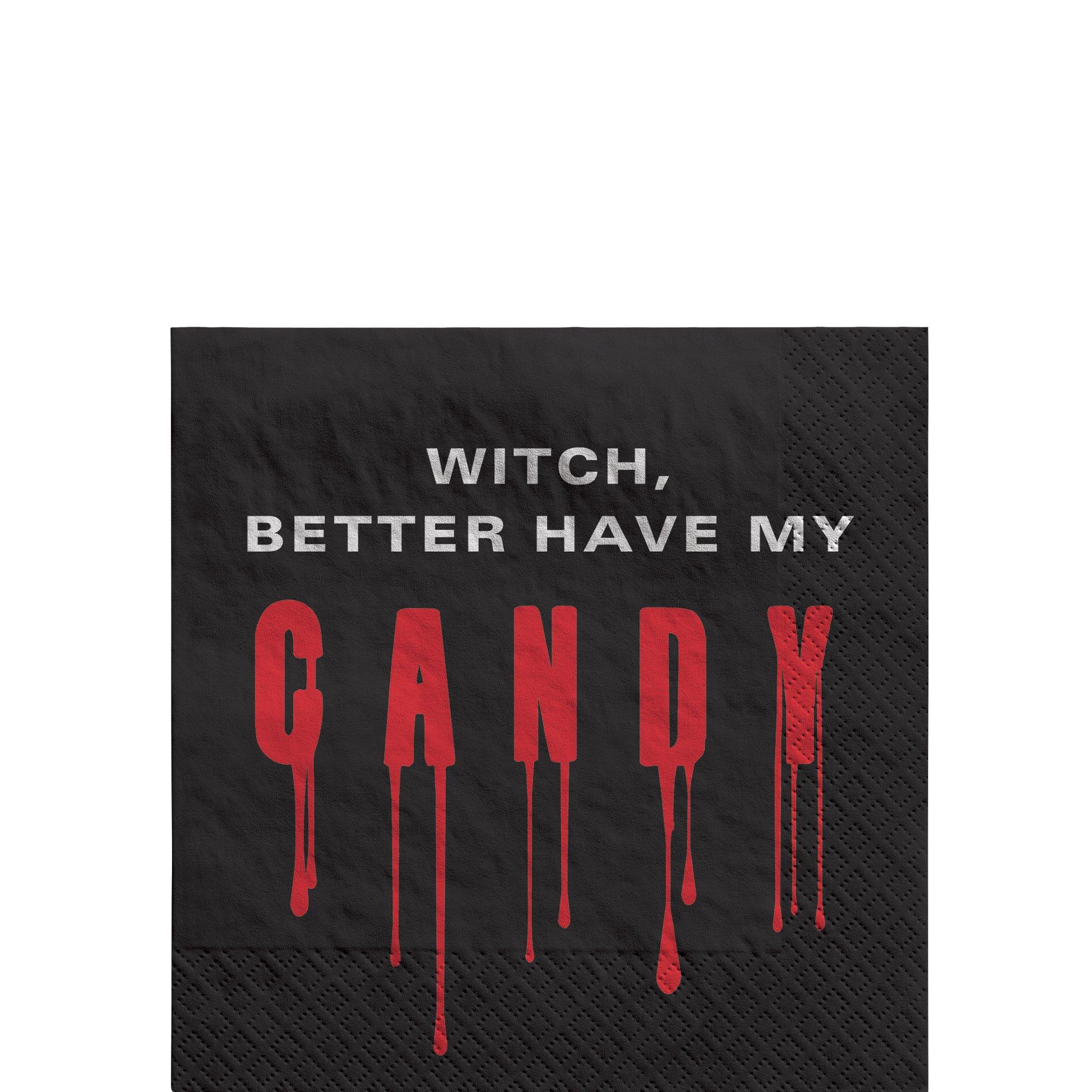 Witch Paper Beverage Napkins. 5in. 16ct - Image 3