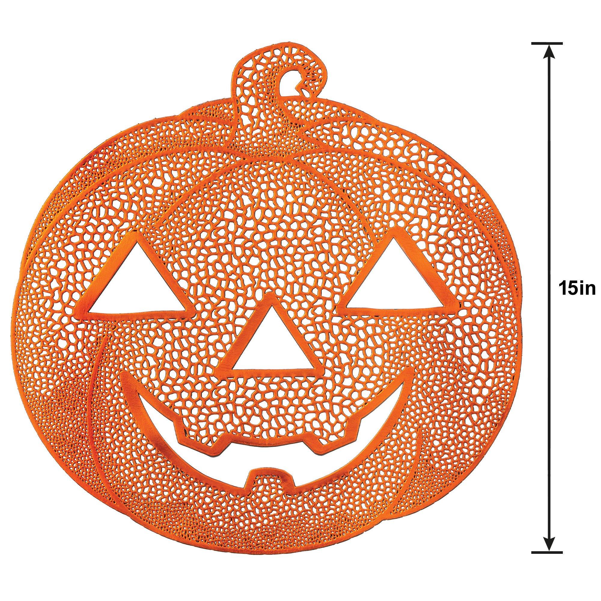 Jack-o'-Lantern Vinyl Placemat. 15in - Image 2