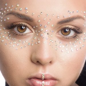 Clear Face Jewels. 180pc