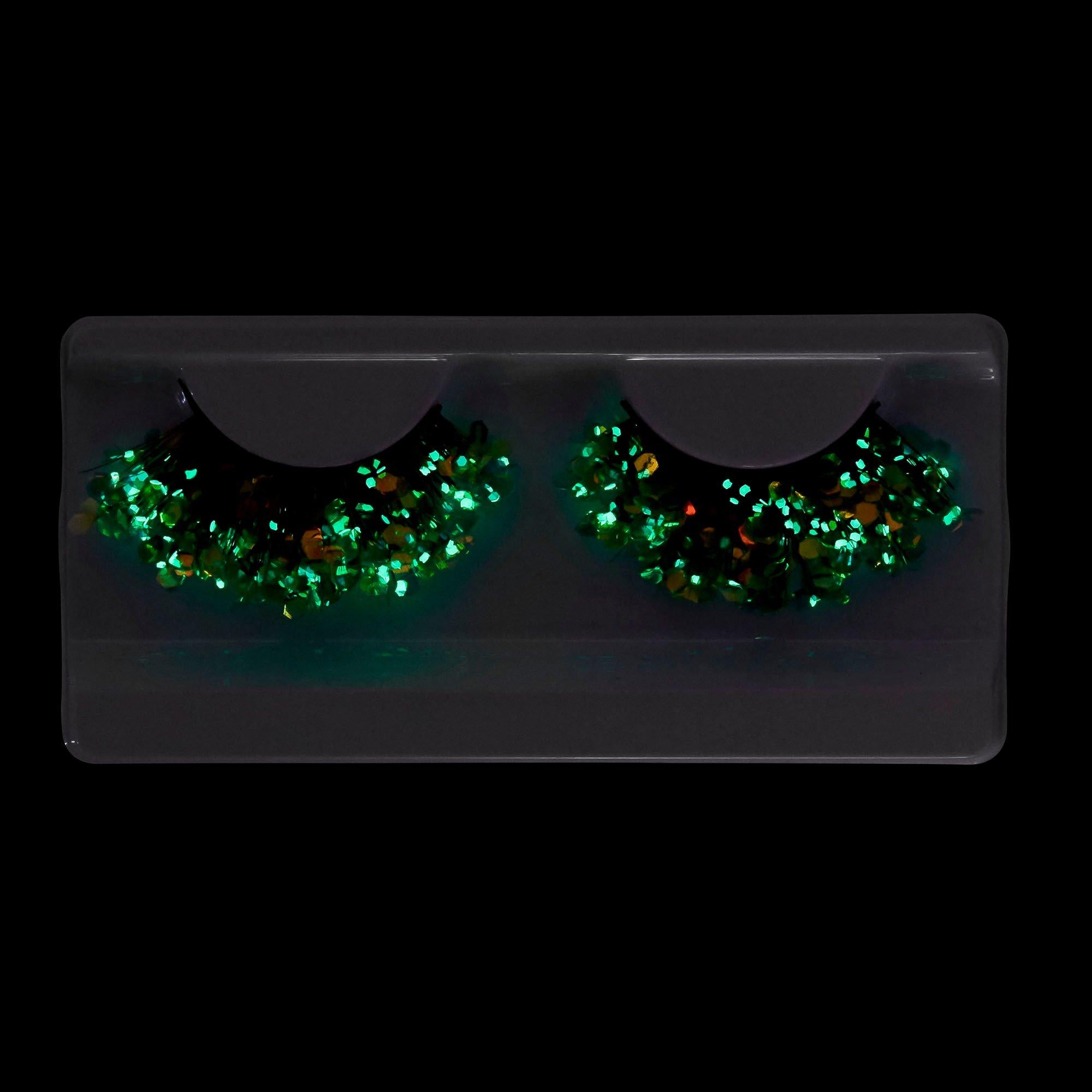 Self-Adhesive Glow-in-the-Dark Glitter False Eyelashes - Image 3