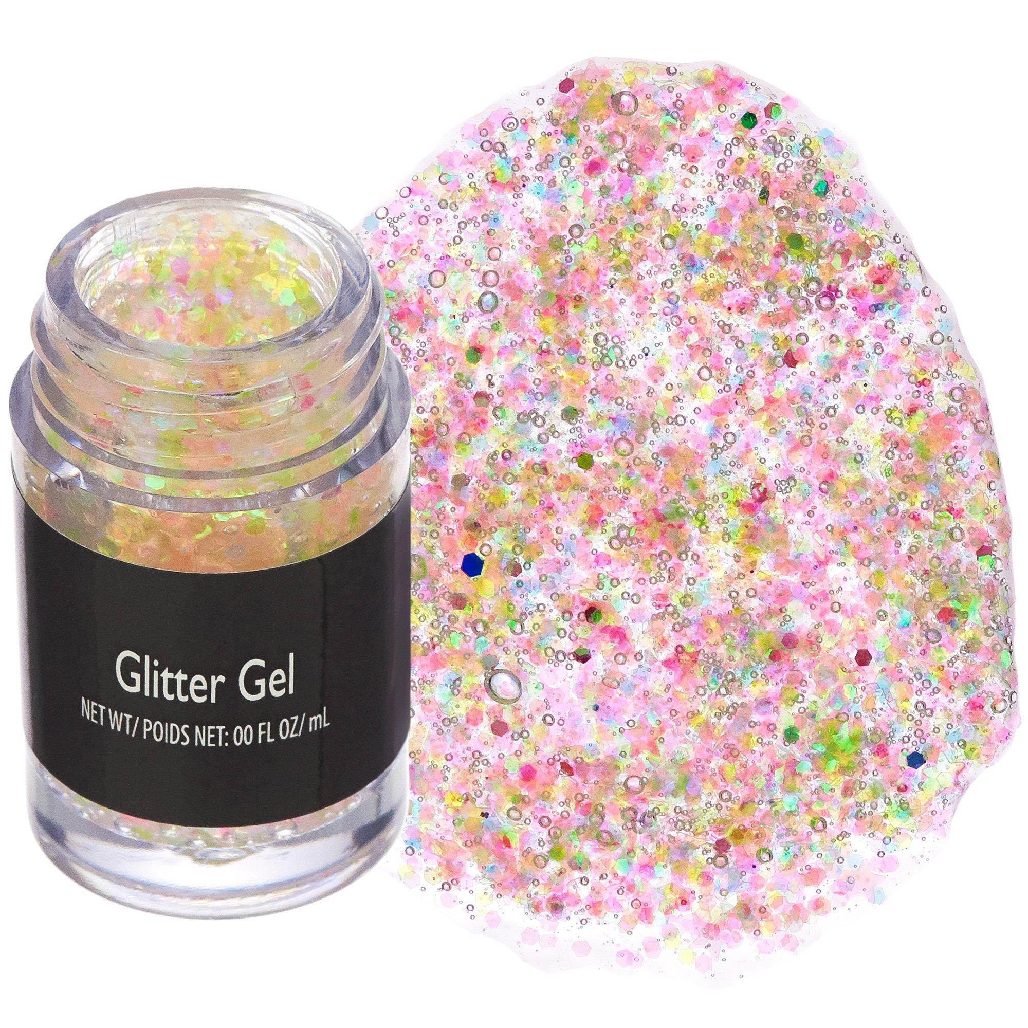 Iridescent Hexagon Glitter Gel. 0.17oz