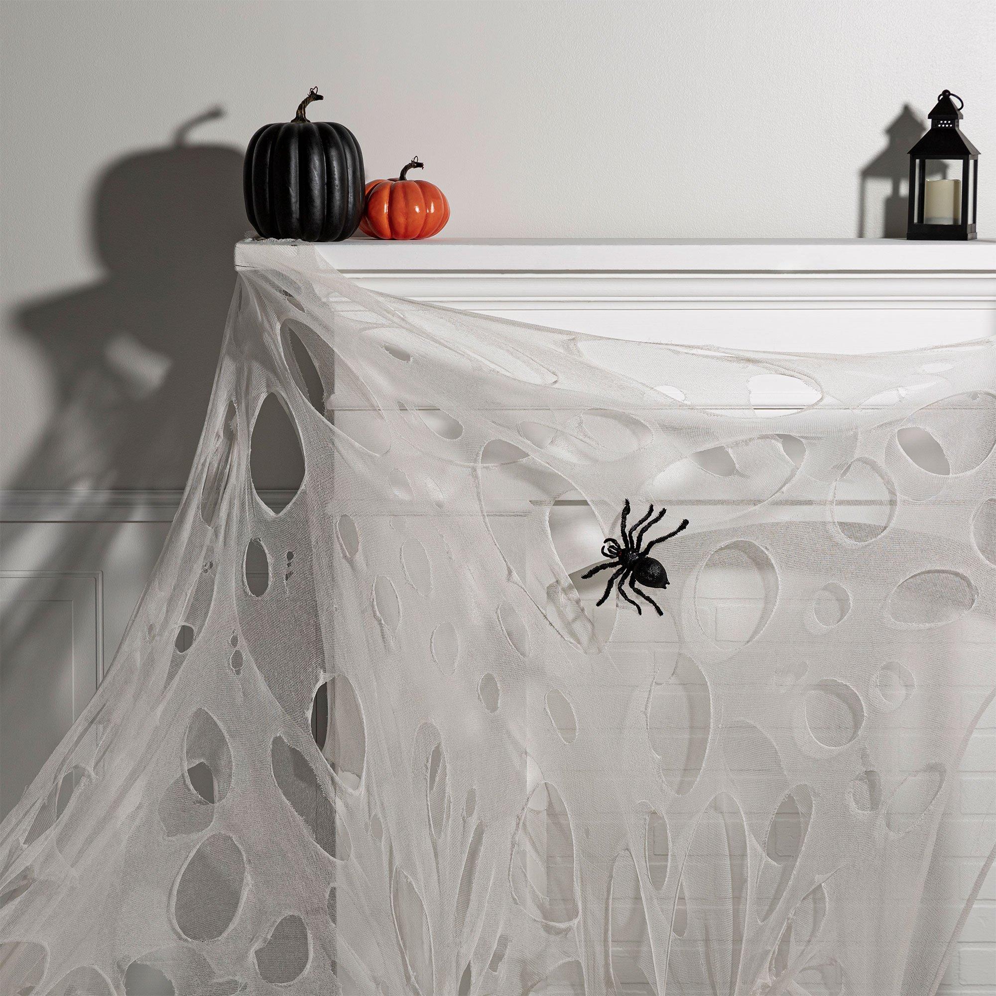 White Fabric Spider Webbing. 3.25ft x 9.8ft - Image 3