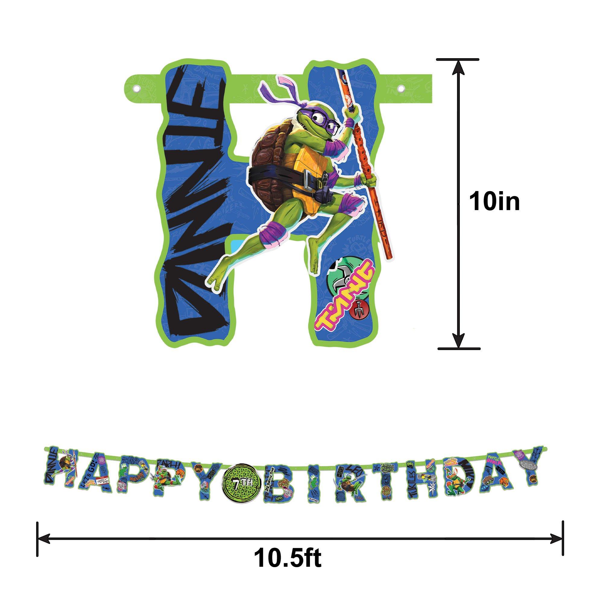 TMNT Add an Age Cardstock Birthday Banner Kit. 10ft - Teenage Mutant Ninja Turtles: Mutant Mayhem - Image 3