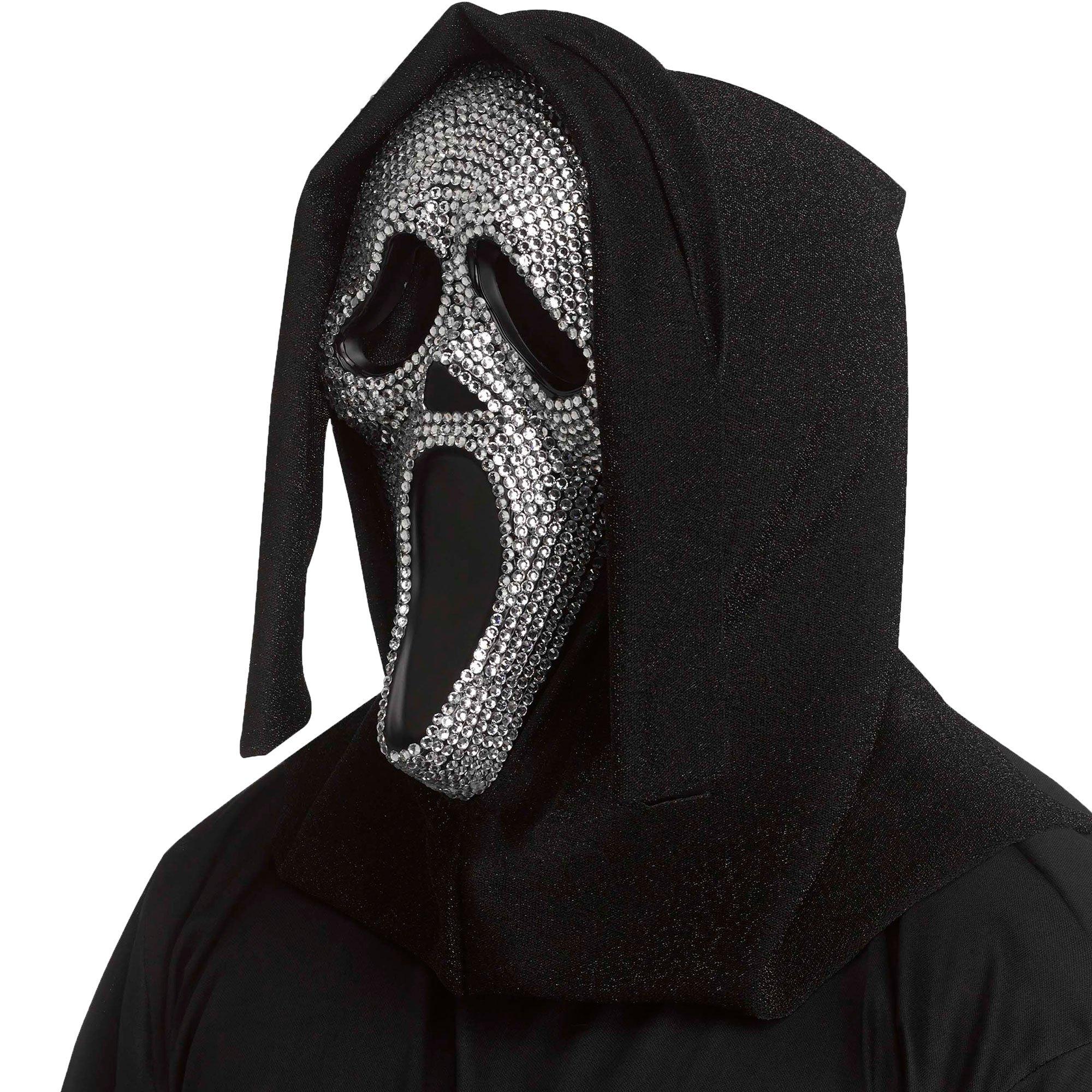 Ghostface Bling Plastic & Fabric Hooded Face Mask - Scream - Image 2