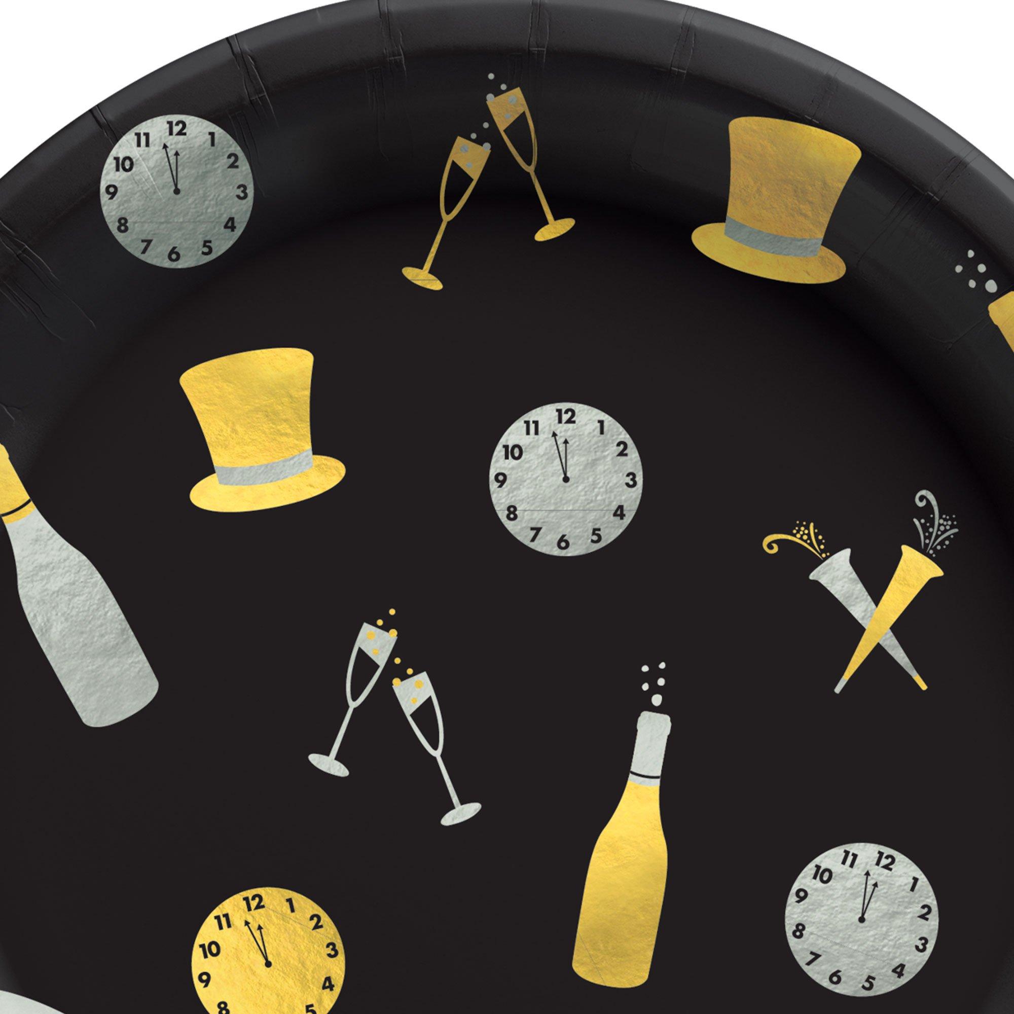 Bubbly This Way New Year's Eve Paper Dessert Plates. 6.5in. 50ct - Image 4