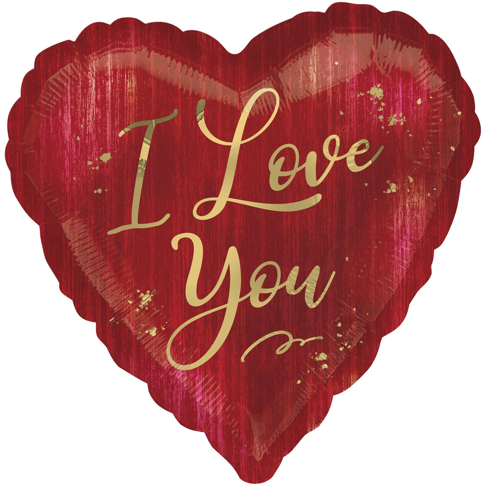 Rouge I Love You Valentine's Day Heart Foil Balloon. 28in