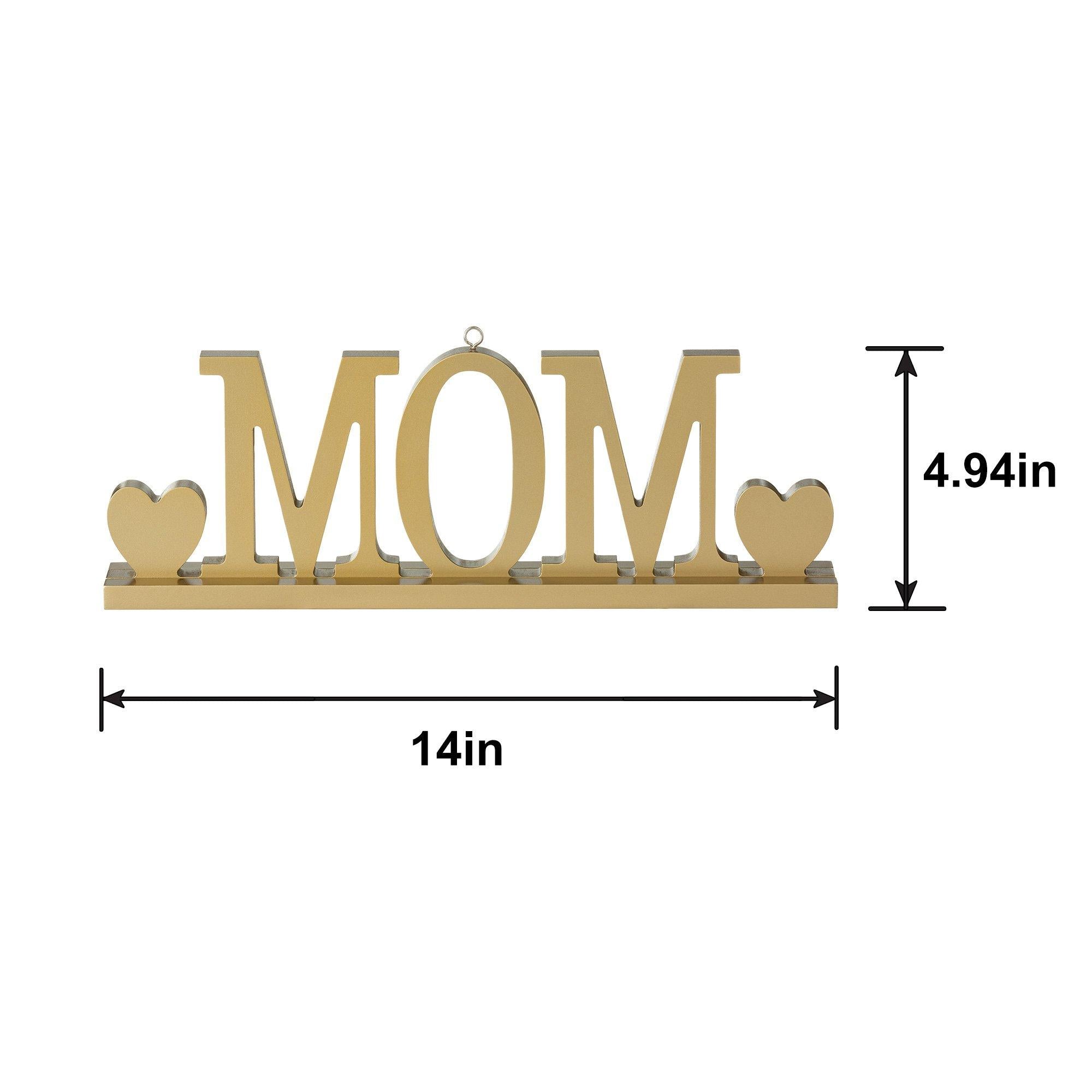 Gold MOM Balloon Weight MDF Table Decoration - Image 2
