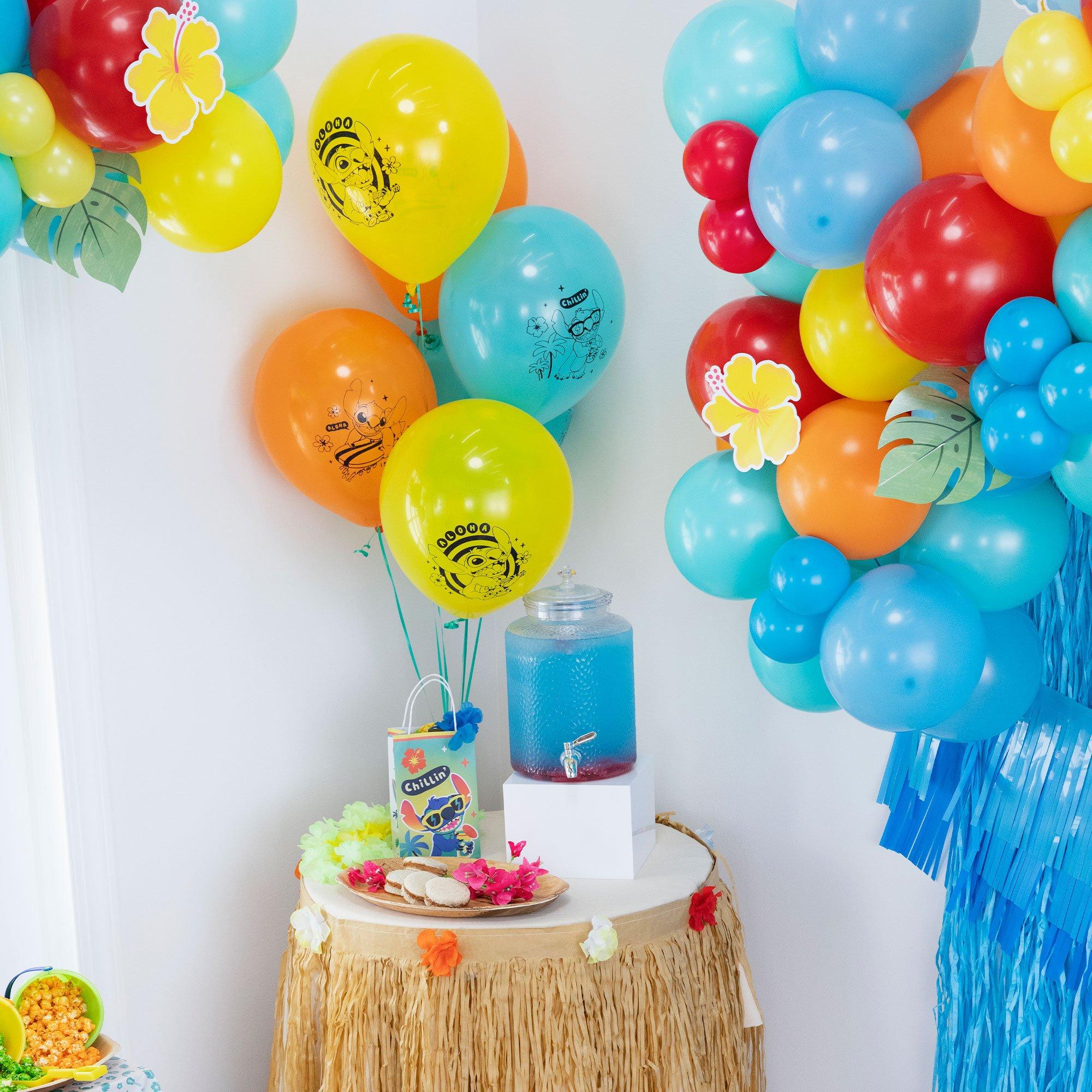 6ct. 12in. Stitch Aloha Latex Balloons - Disney Lilo & Stitch - Image 3