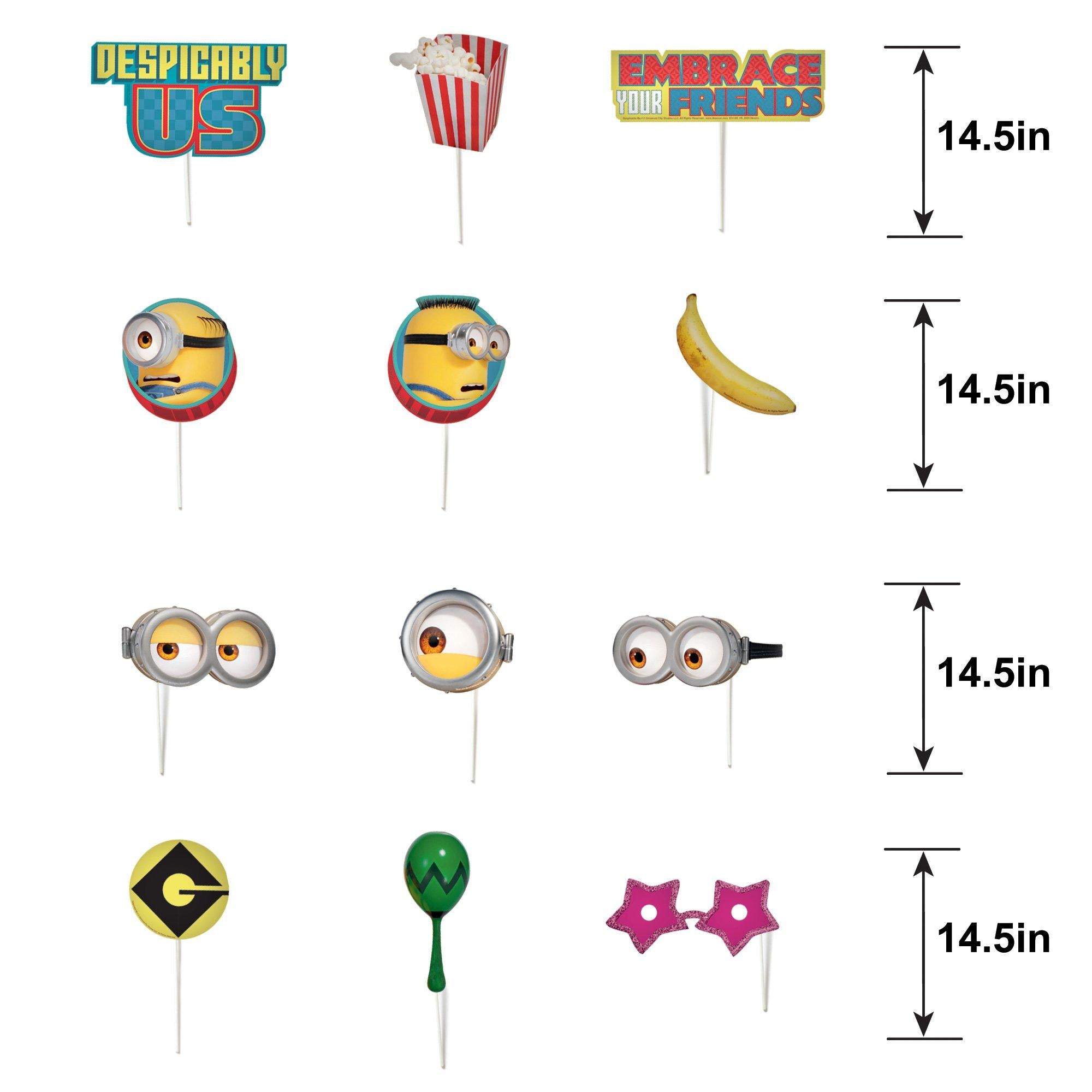Minions Plastic & Cardstock Photo Booth Kit. 4.9ft x 5.4ft - Despicable Me 4 - Image 2