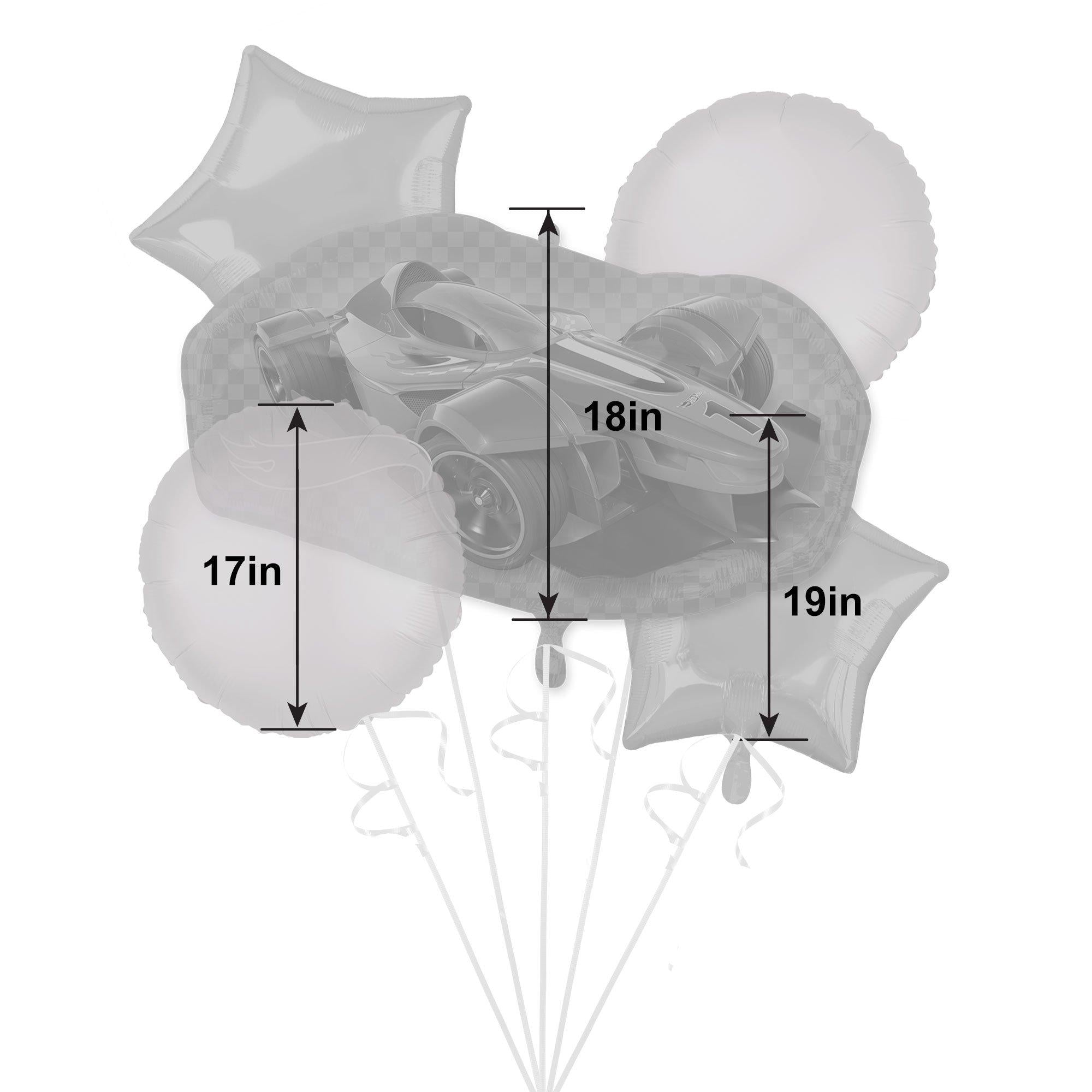 Hot Wheels Foil Balloon Bouquet. 5pc - Image 2