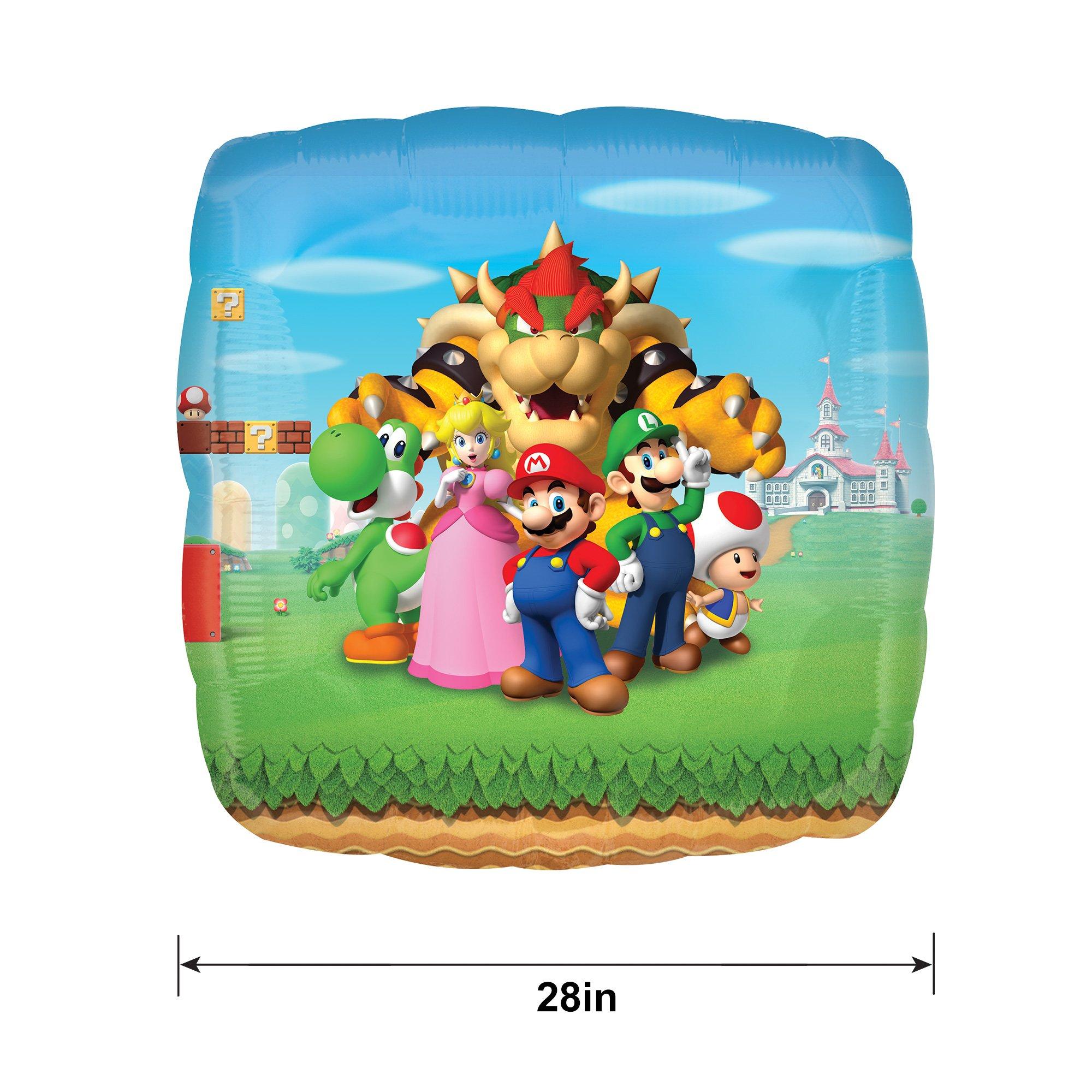 Super Mario Bros Square Foil Balloon - Image 2