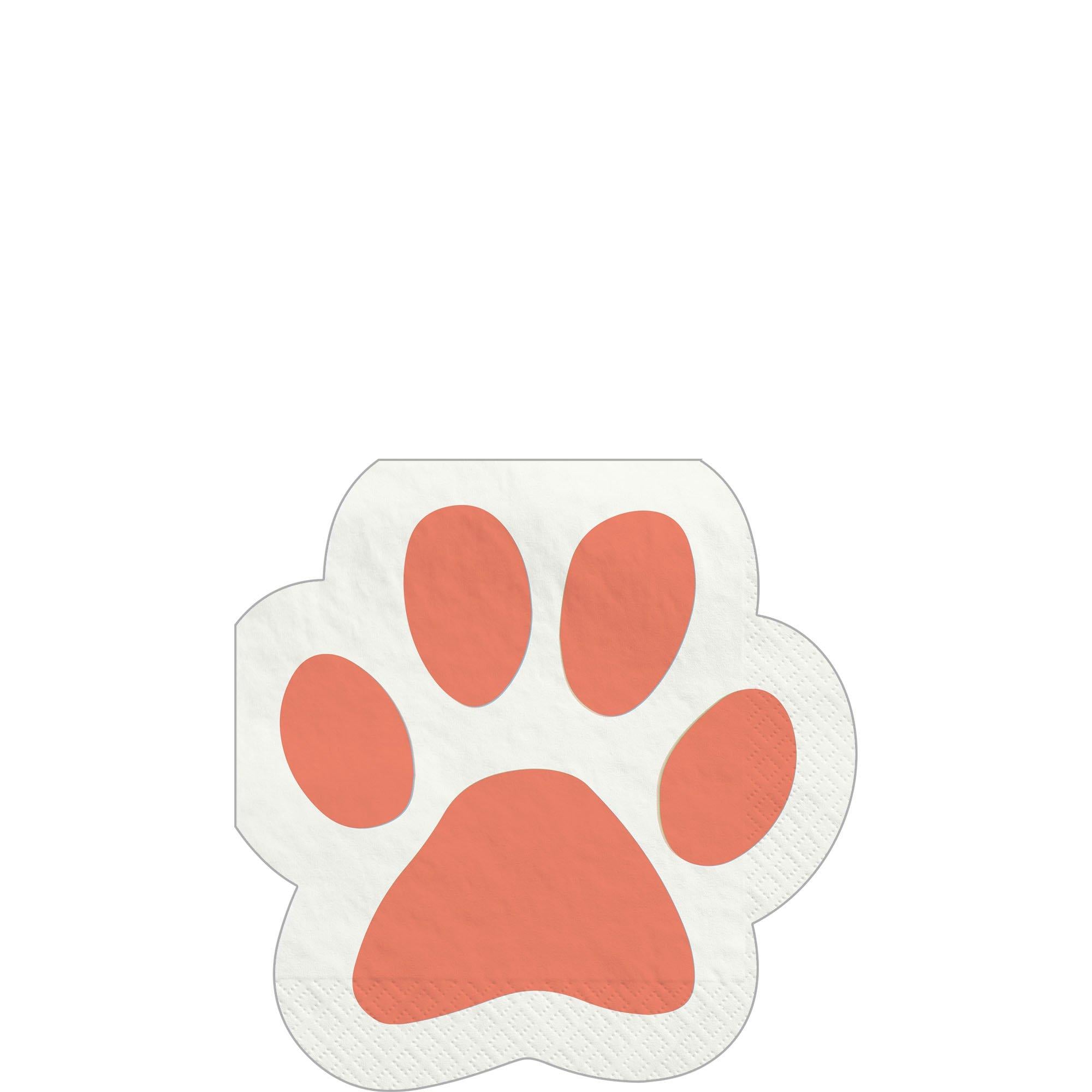 Pawsome Party Paper Beverage Napkins. 5in. 16ct
