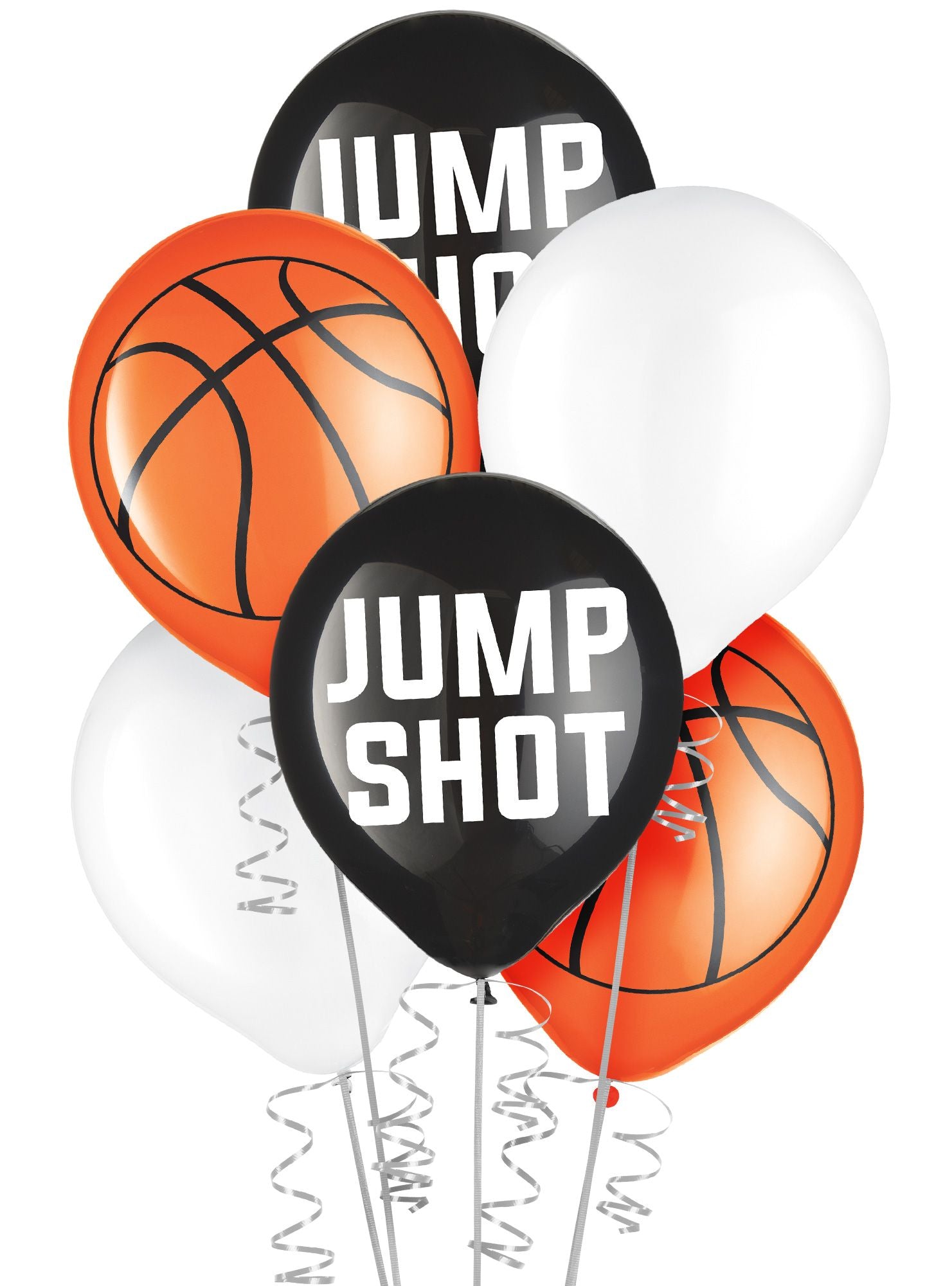 Basketball Latex Balloons. 12in. 6ct