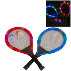 Light-Up LED Badminton Game Set. 4pc