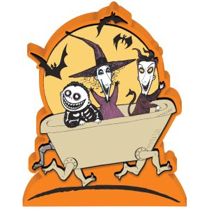 Lock. Shock & Barrel MDF Standing Sign. 10in x 12in - Nightmare Before Christmas