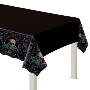 Dark Academia Plastic Table Cover. 54in x 102in