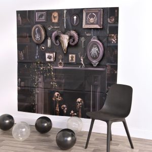 3D Dark Academia Plastic Scene Setter with Add-Ons. 5.4ft x 5.4ft