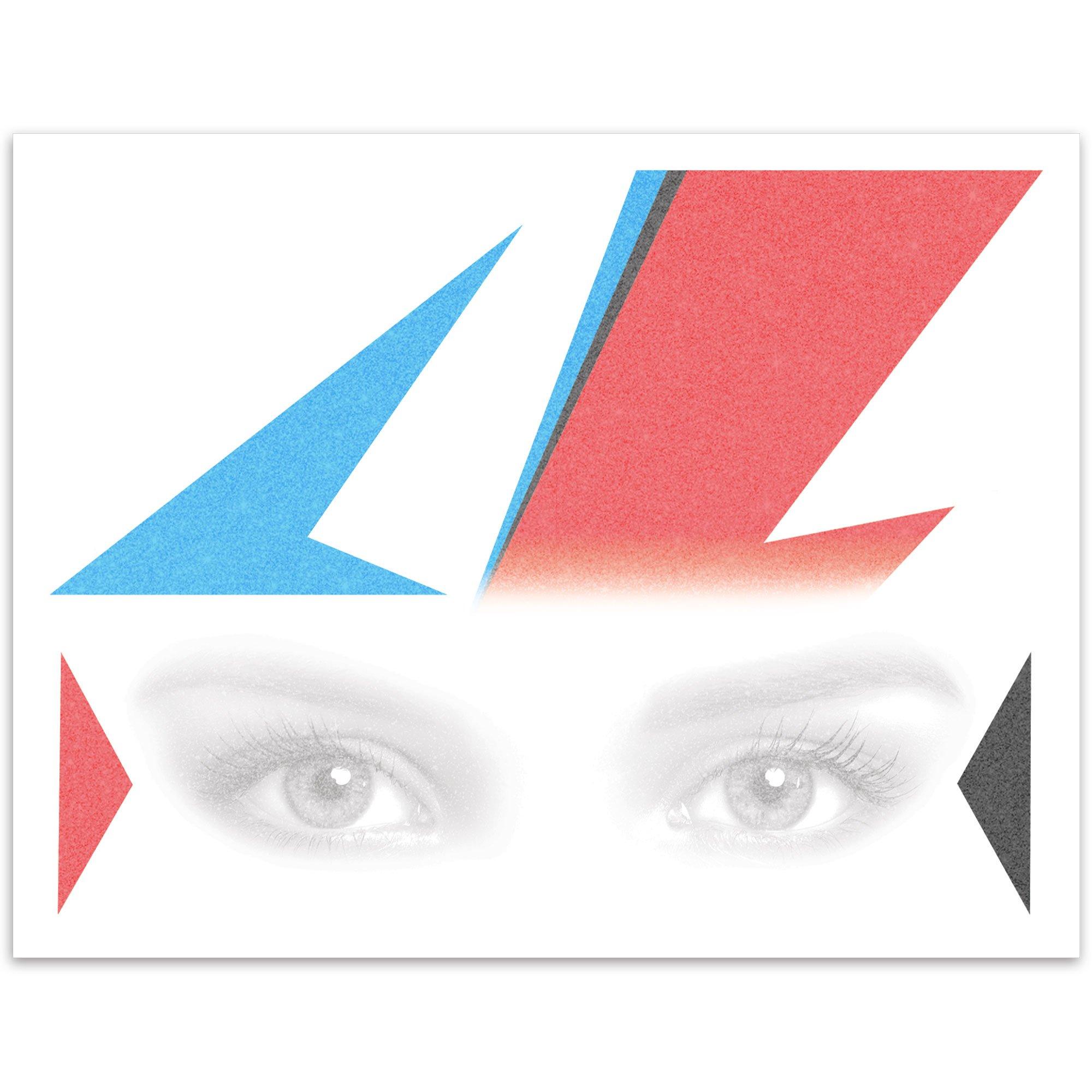 80s Glam Rock Star Temporary Face Tattoo Kit. 95pc - Image 3