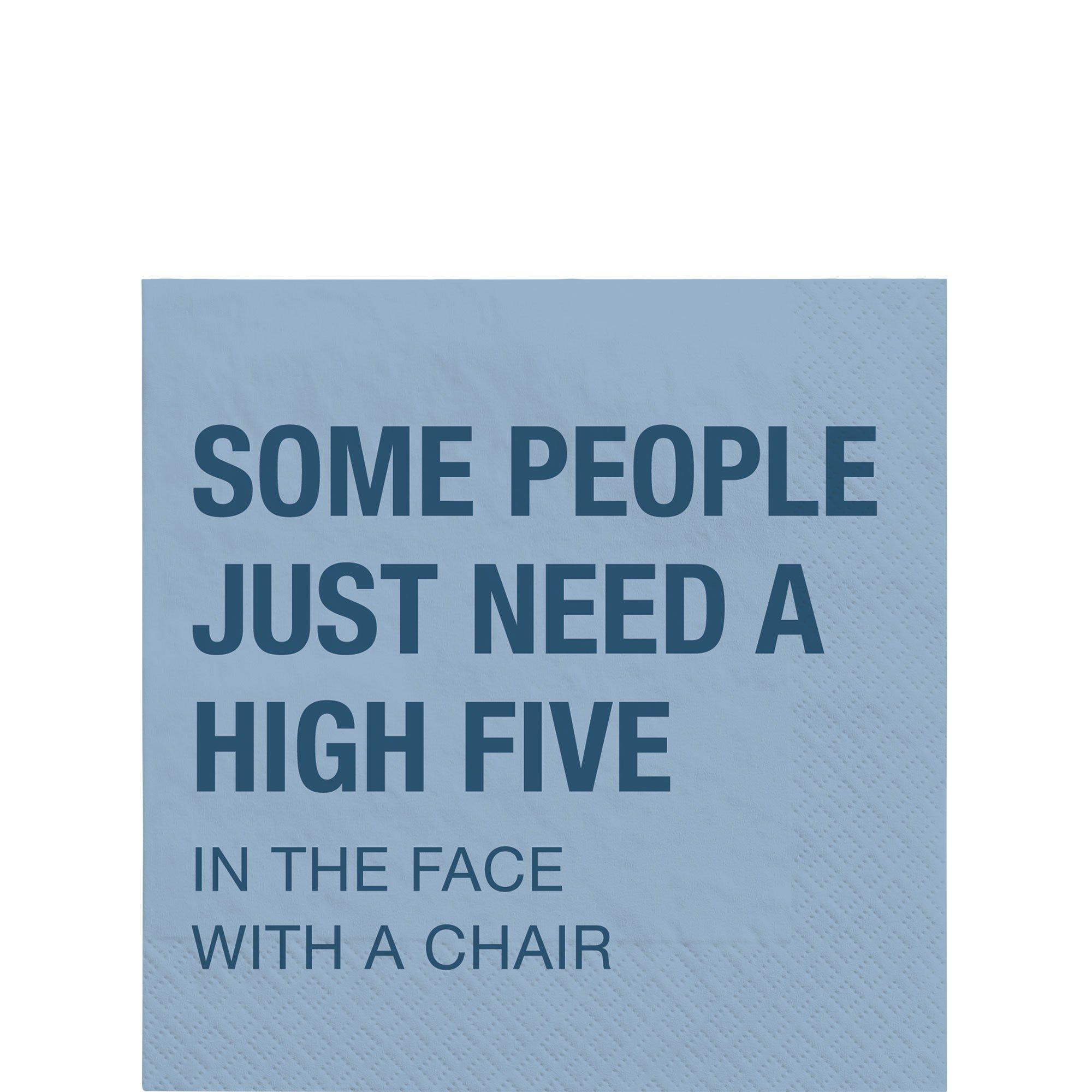 High Five Beverage Napkins. 5in. 20ct