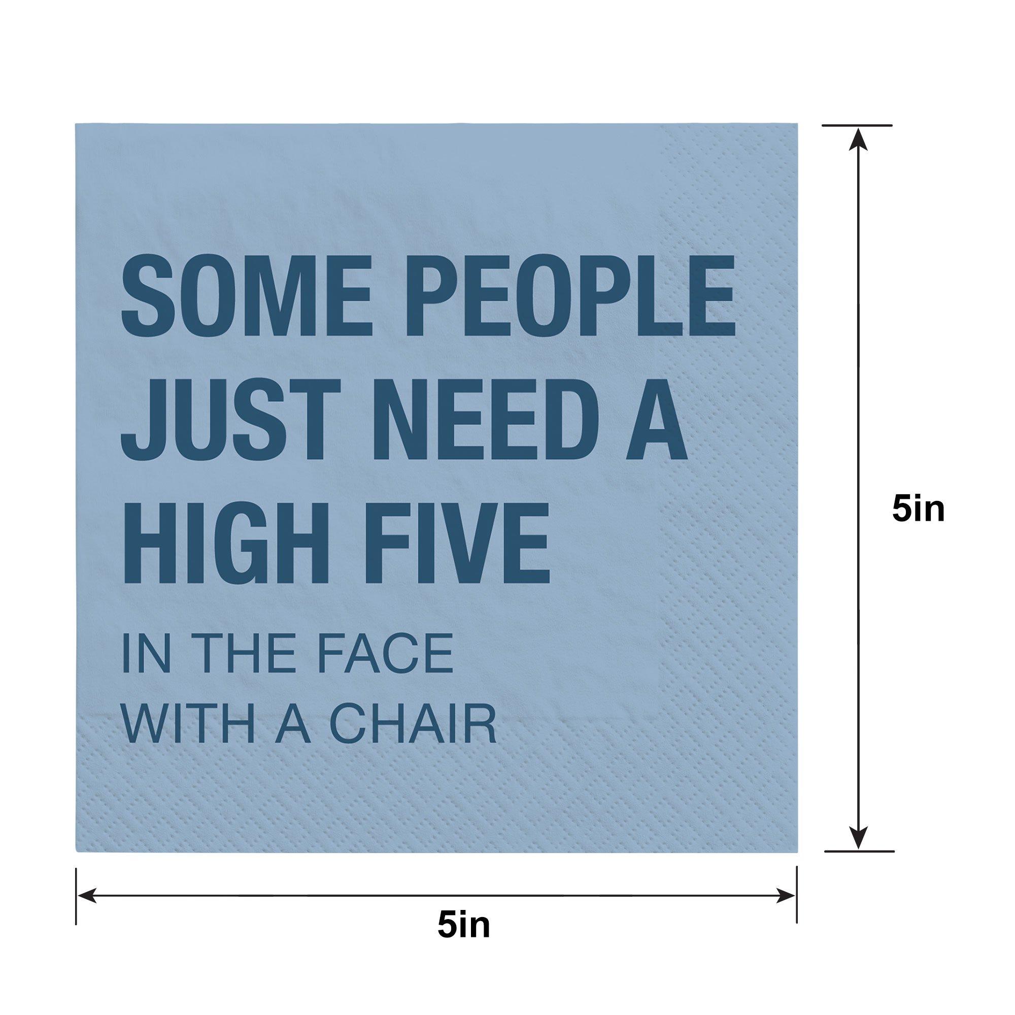 High Five Beverage Napkins. 5in. 20ct - Image 2