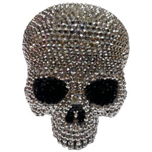 Rhinestone Skull Decoration. 7in x 5in