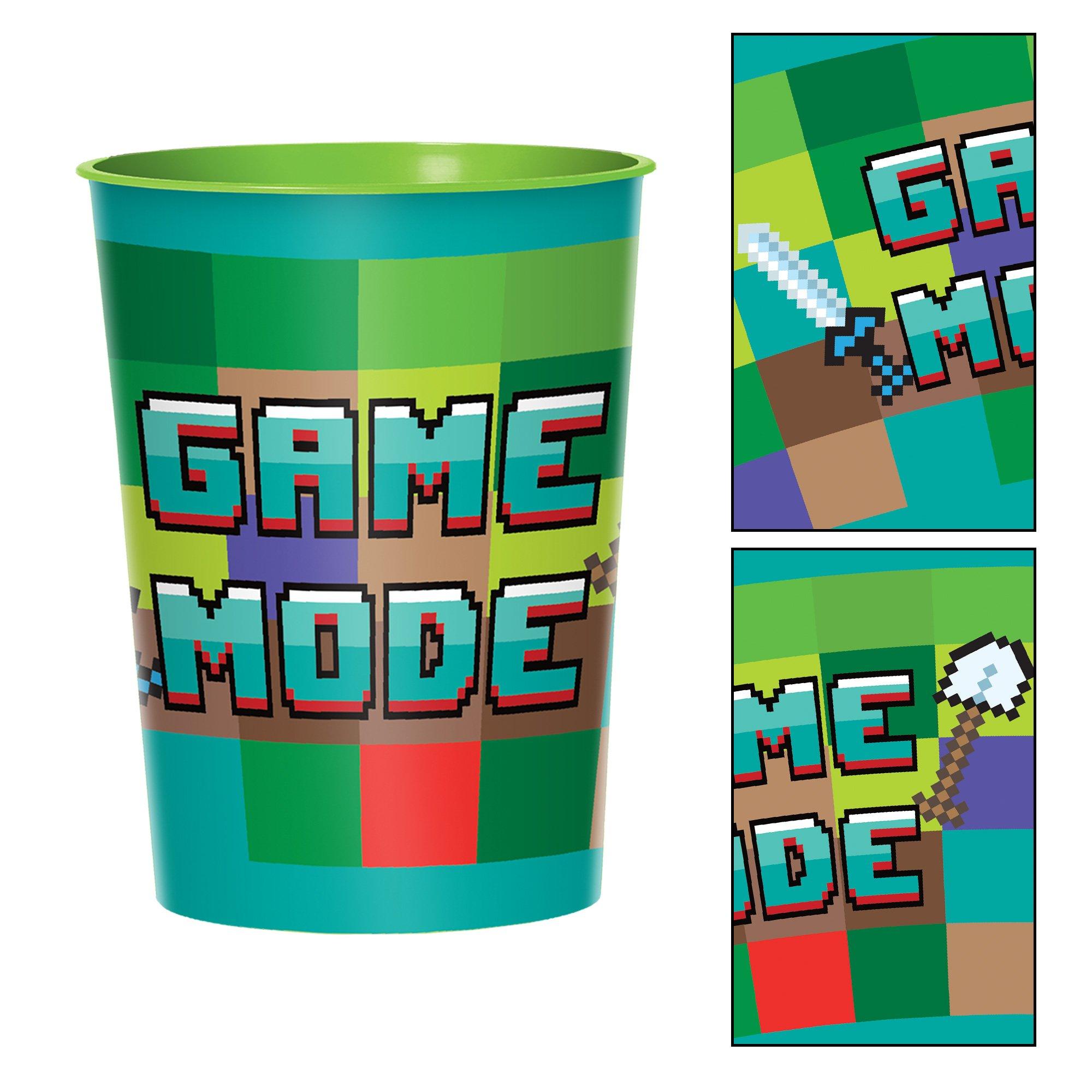 Pixel Party Plastic Favor Cup. 16oz