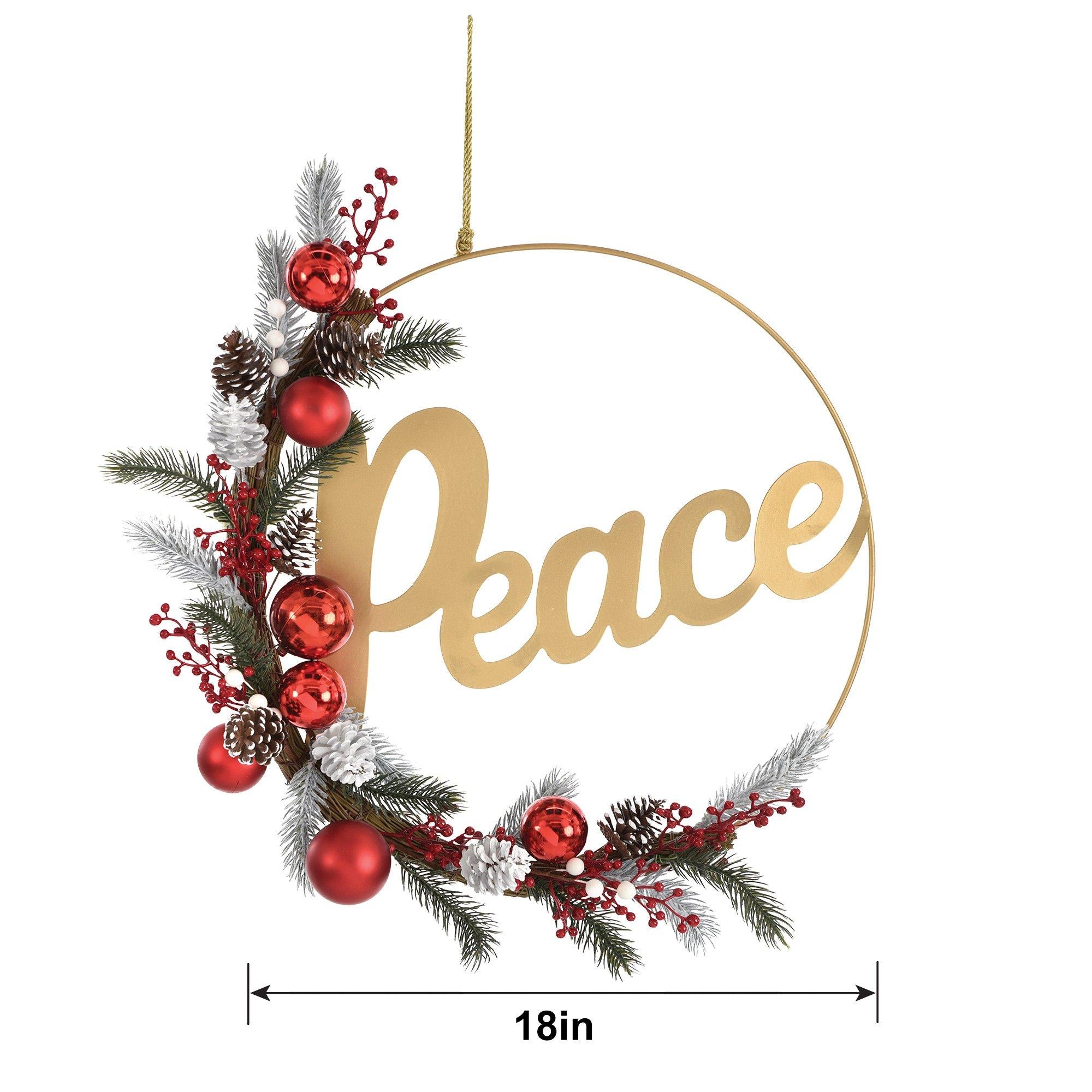 Woodland Wonder Peace Wreath. 18in - Image 2
