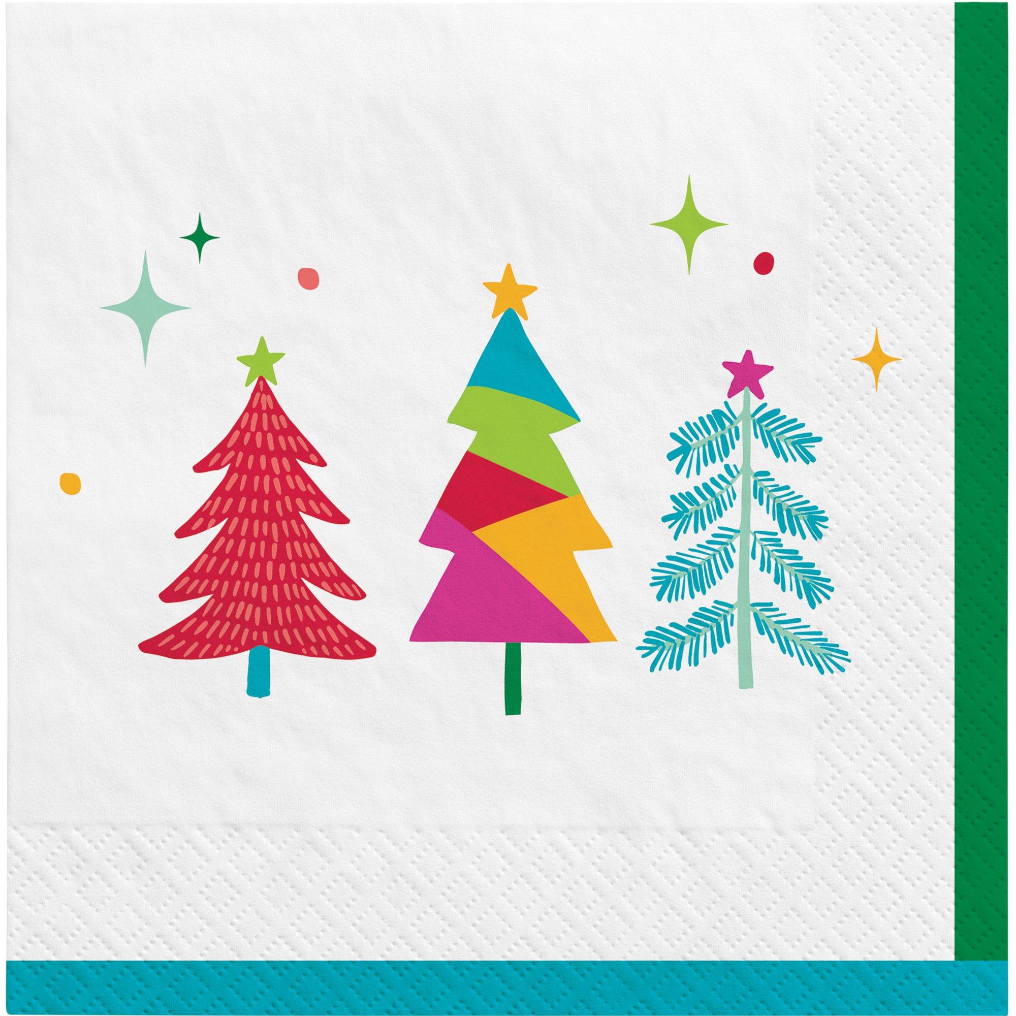 Merry Everything Tree Paper Lunch Napkins. 6.5in. 40ct