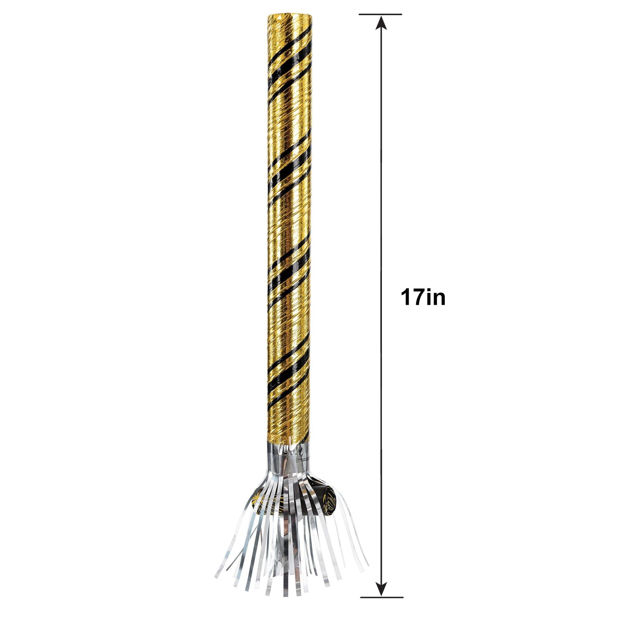 Black. Silver & Gold New Year's Eve Blowouts. 17in. 2ct - Image 2