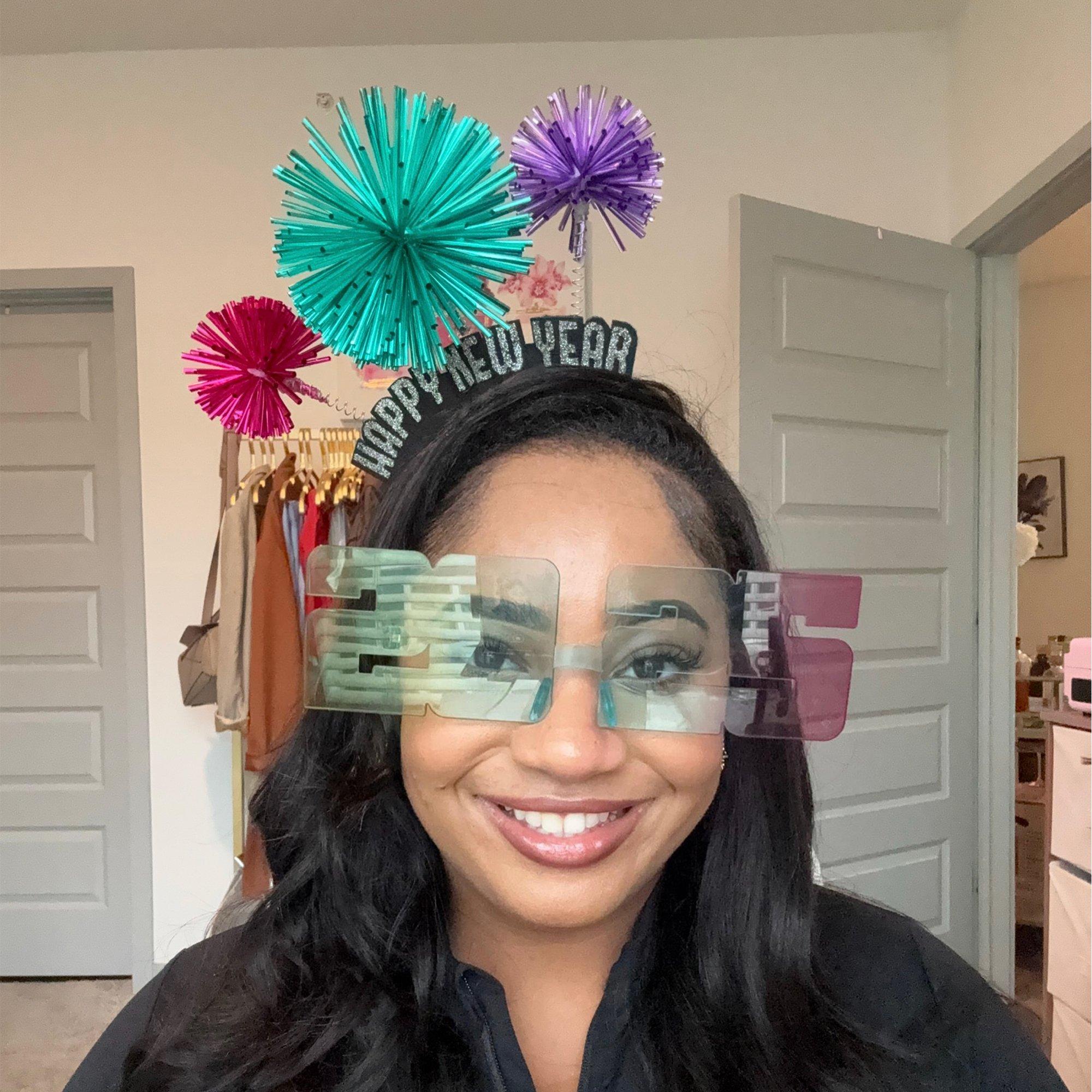 Pom-Pom Firework Happy New Year Headband - Image 3