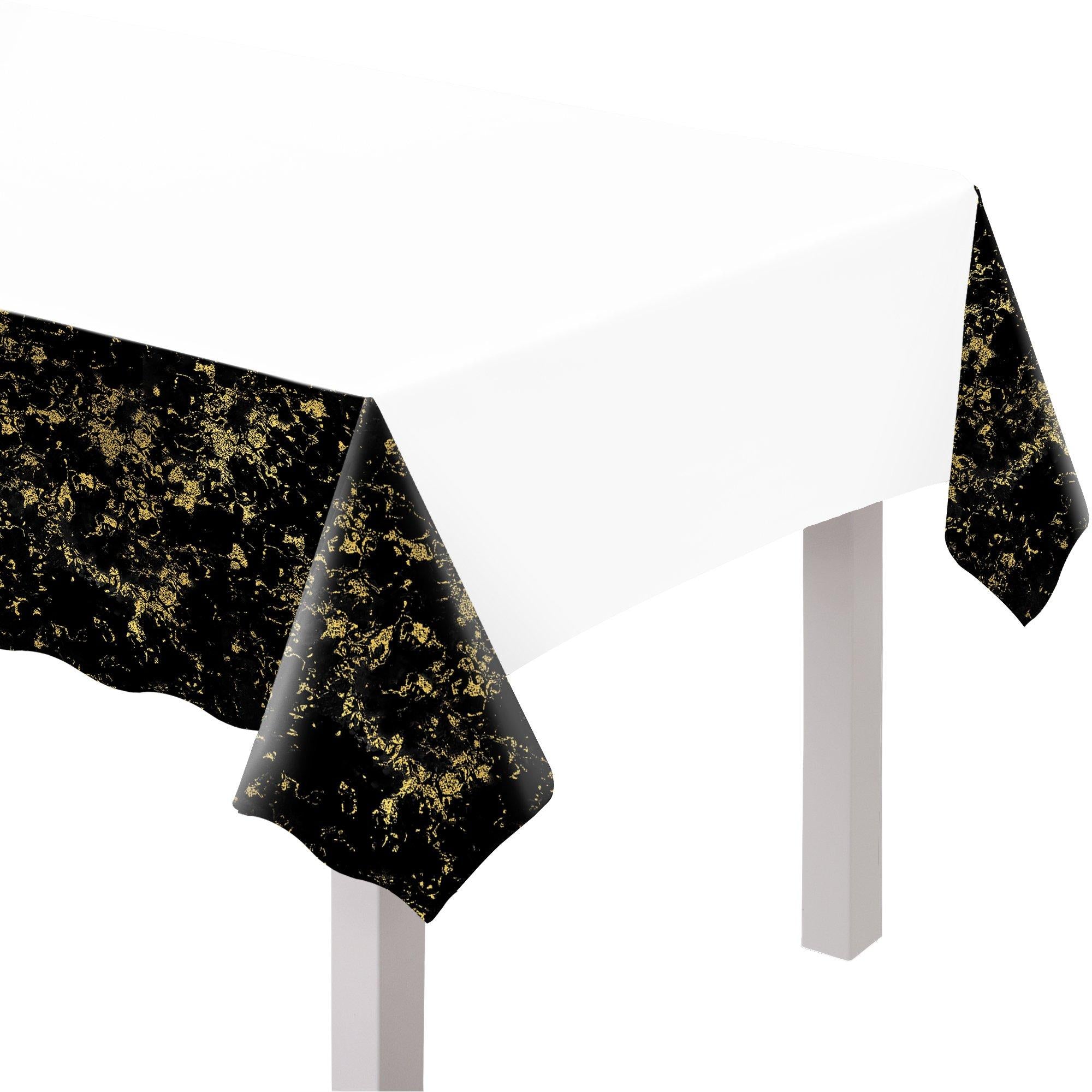 Cheers to the New Year Plastic Table Cover. 54in x 102in