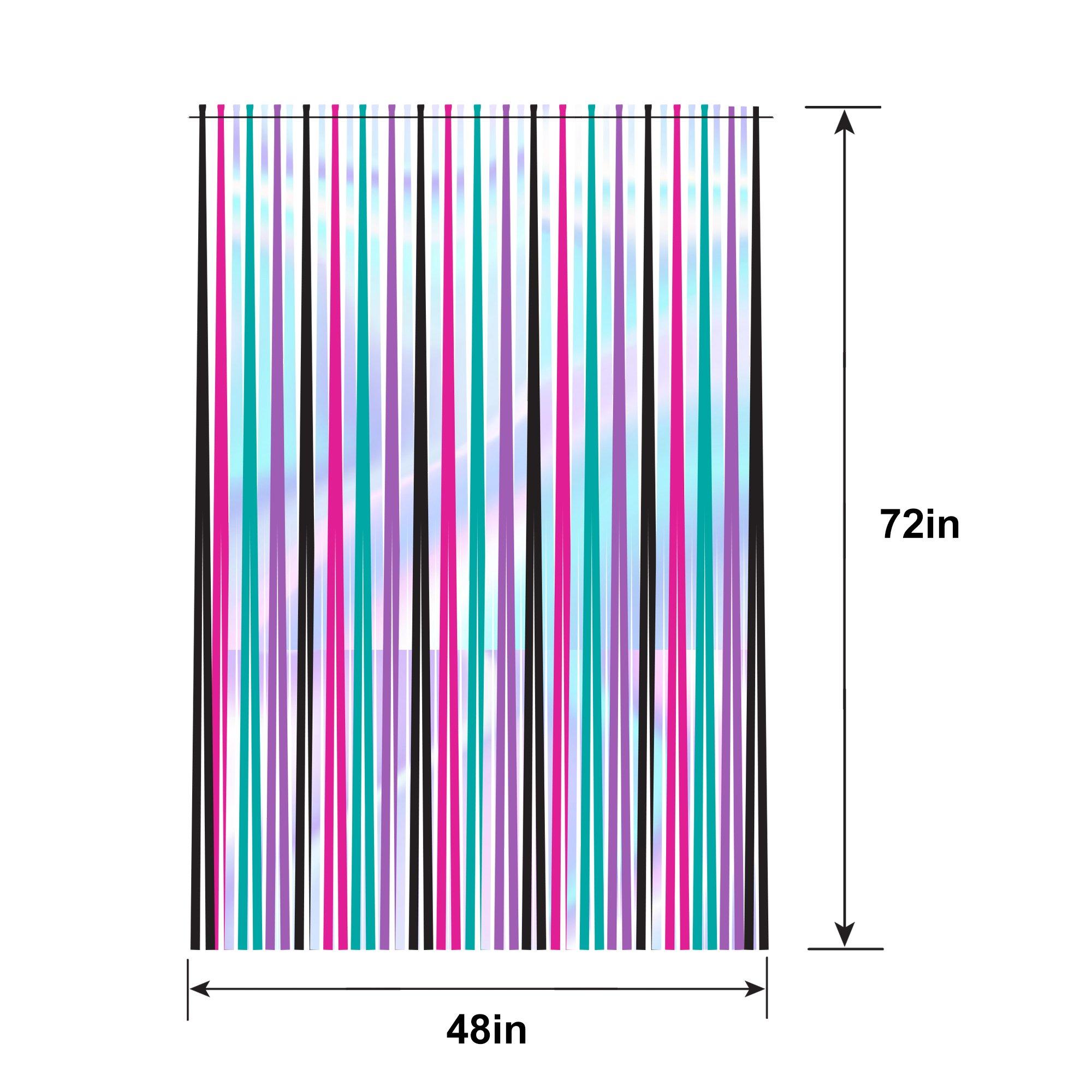 Starlight New Year's Eve Fringe Curtain Backdrop Kit. 4ft x 6ft. 2pc - Image 3