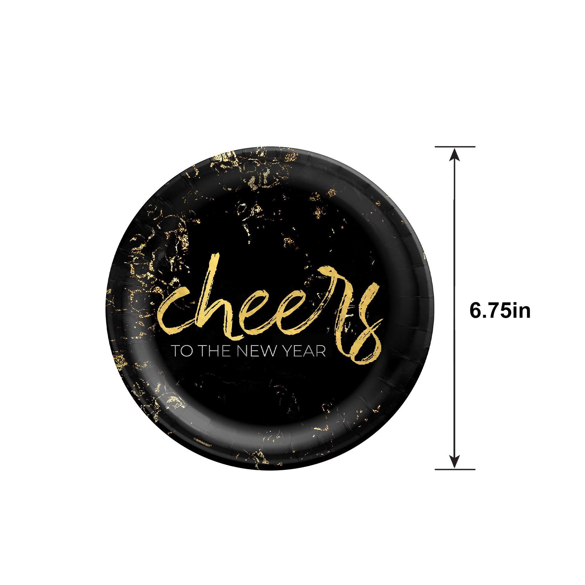 Cheers to the New Year Paper Dessert Plates. 6.75in. 20ct - Image 5