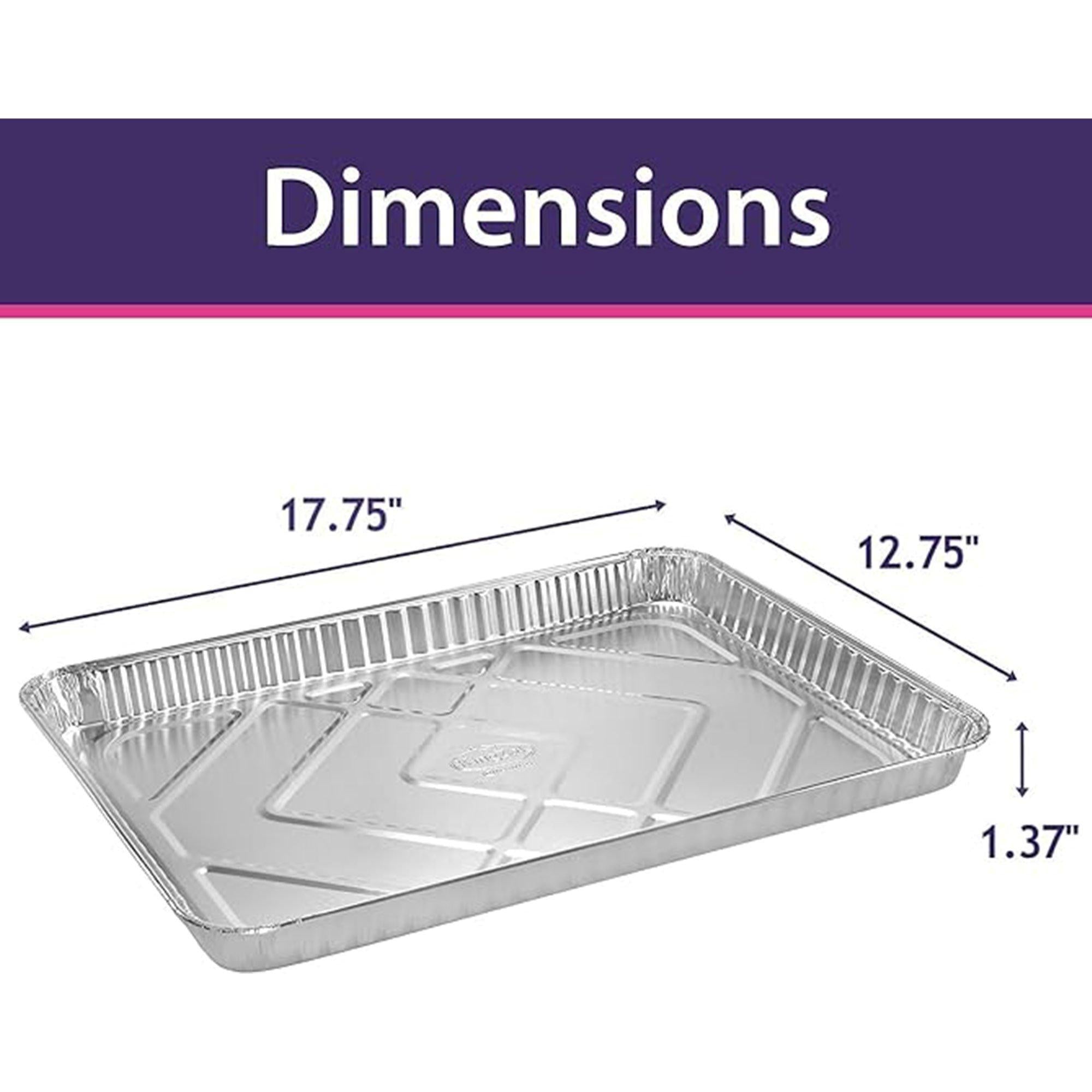 Reusable Aluminum Cookie Sheets. 17.75in x 12.75in. 4ct - Image 2