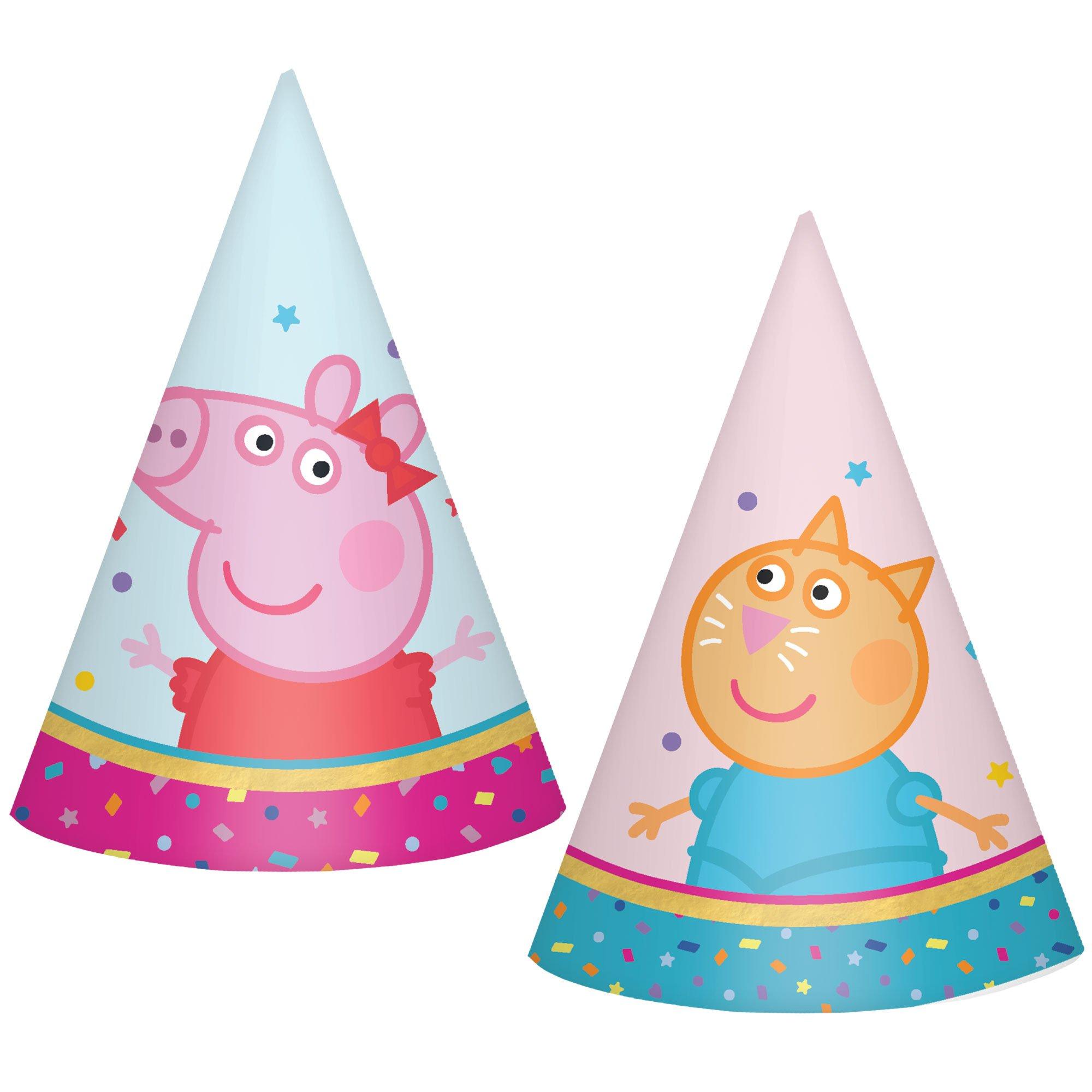Mini Peppa Pig Party Time Party Hats. 8ct - Image 2