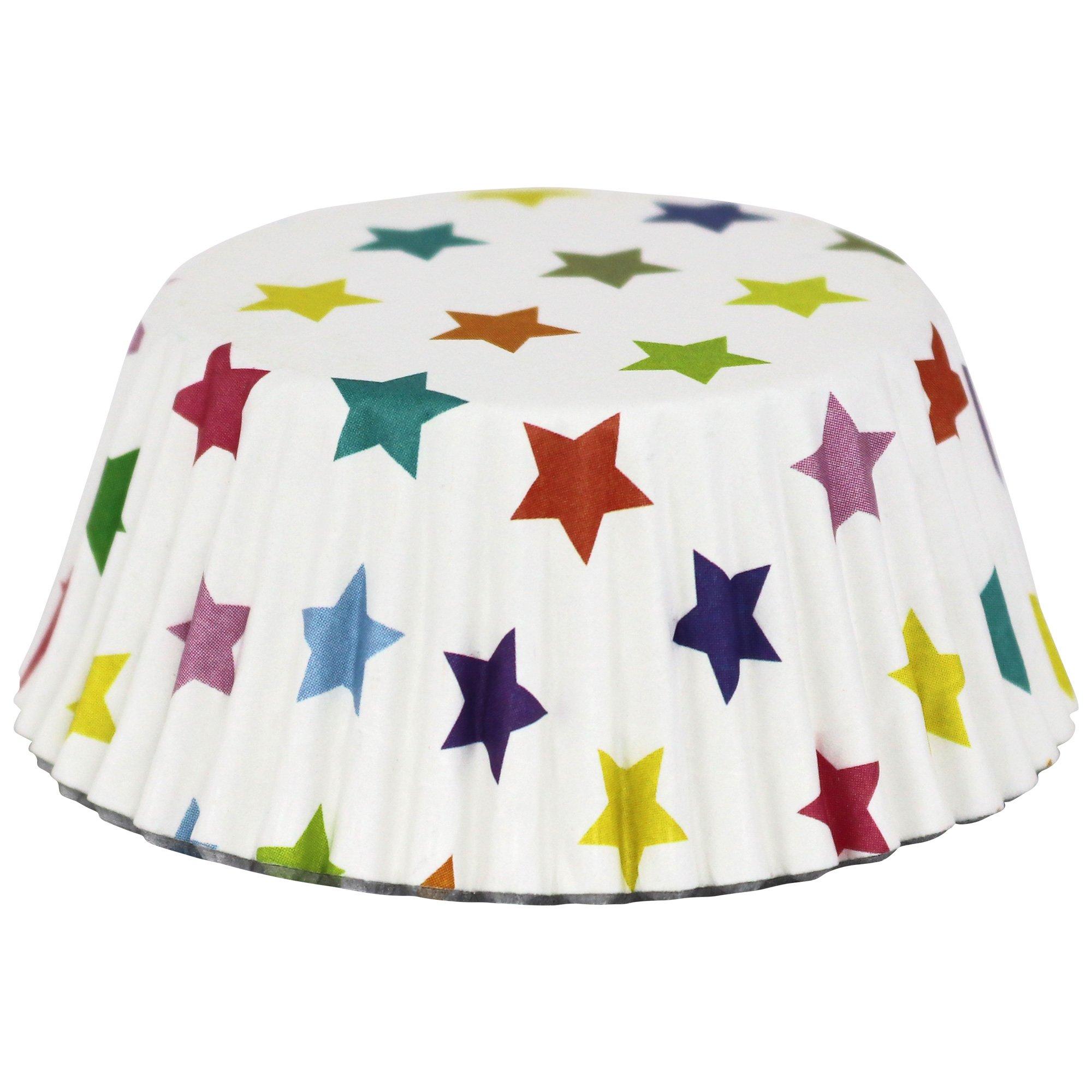 PME Multicolor Stars Foil-Lined Cupcake Cases. 2in. 30ct