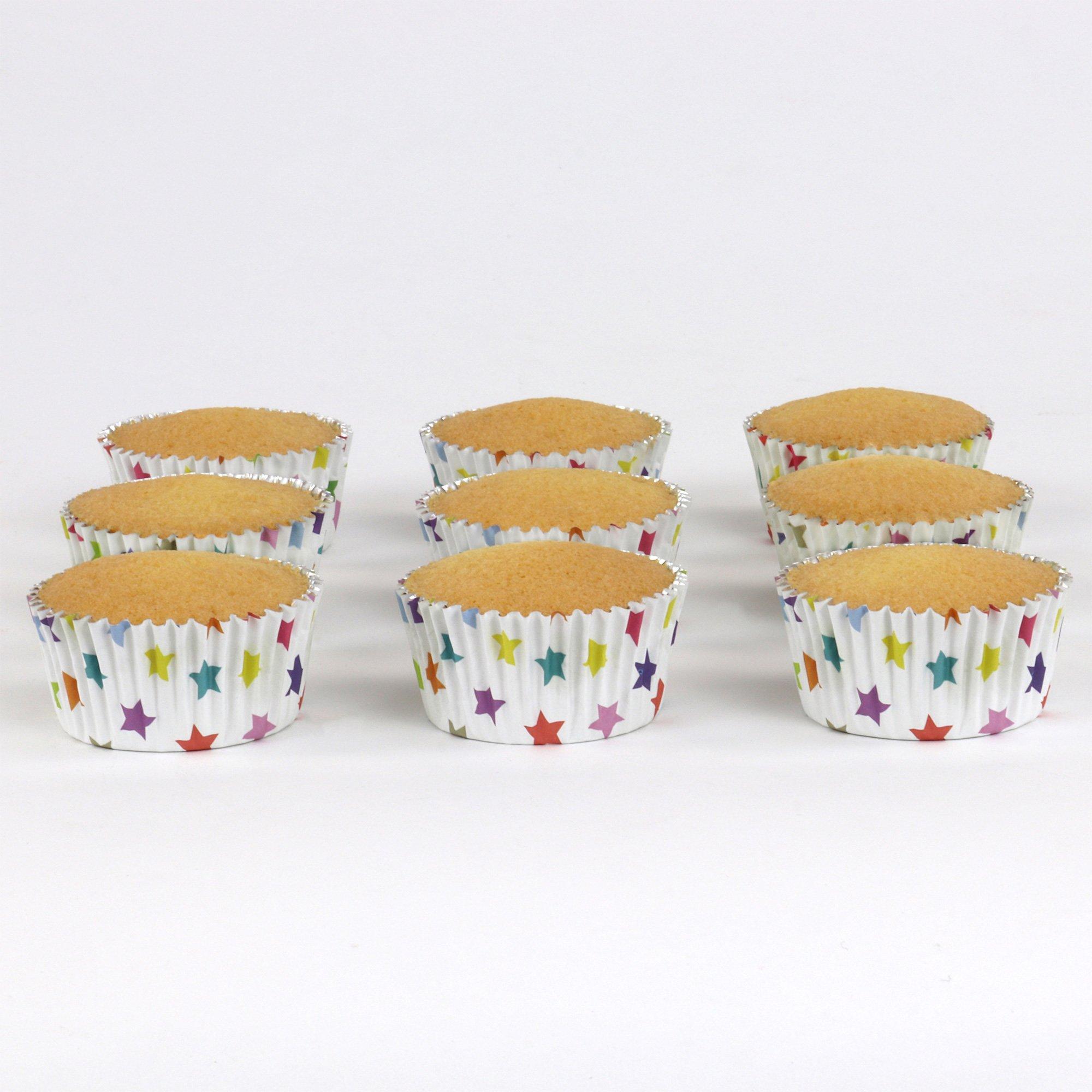 PME Multicolor Stars Foil-Lined Cupcake Cases. 2in. 30ct - Image 2
