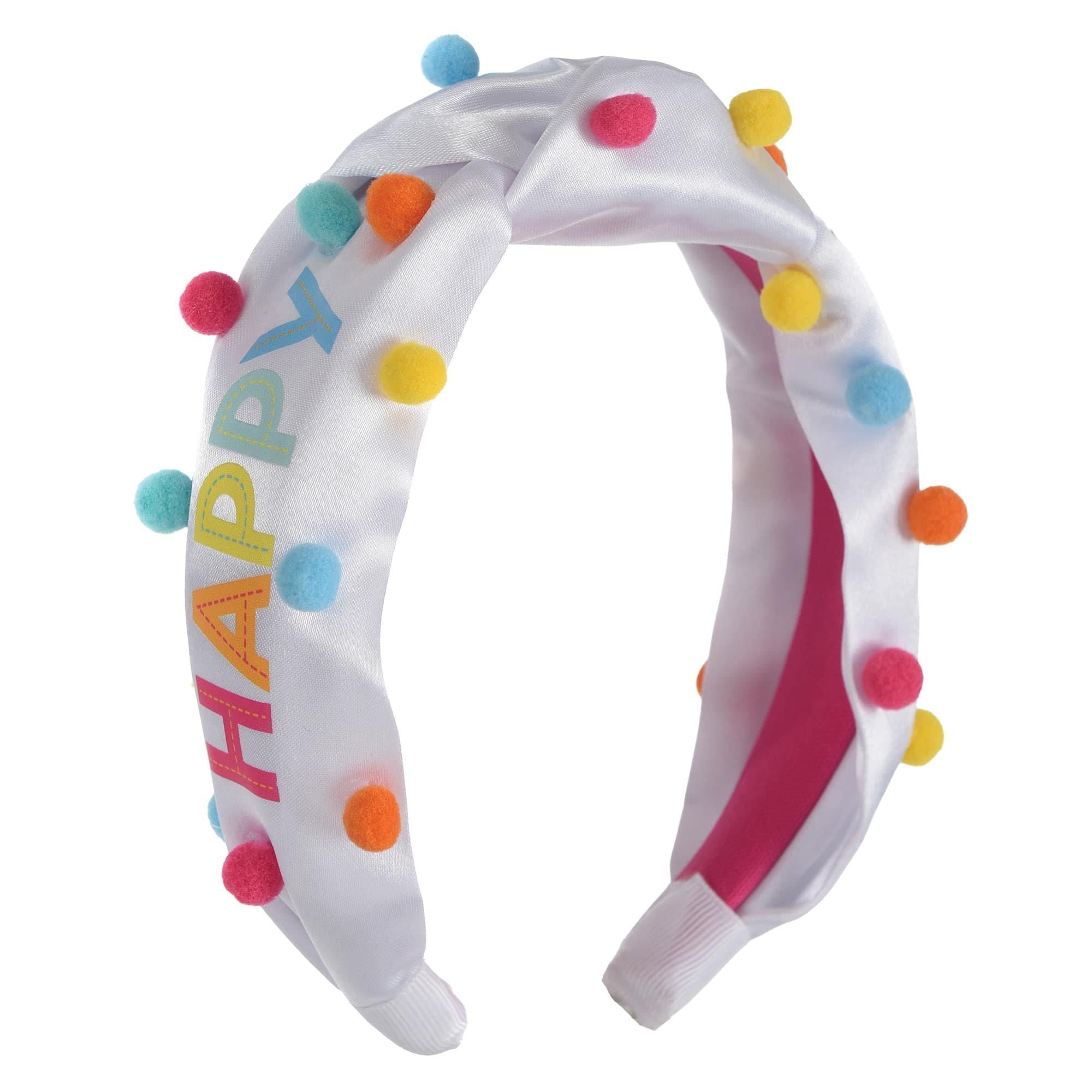 Pom Pom Tween Girl Birthday Headband - Image 2