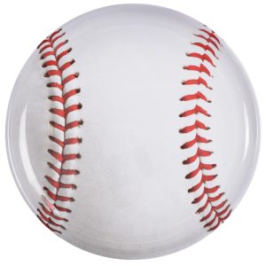 Baseball Melamine Round Platter. 13.5in