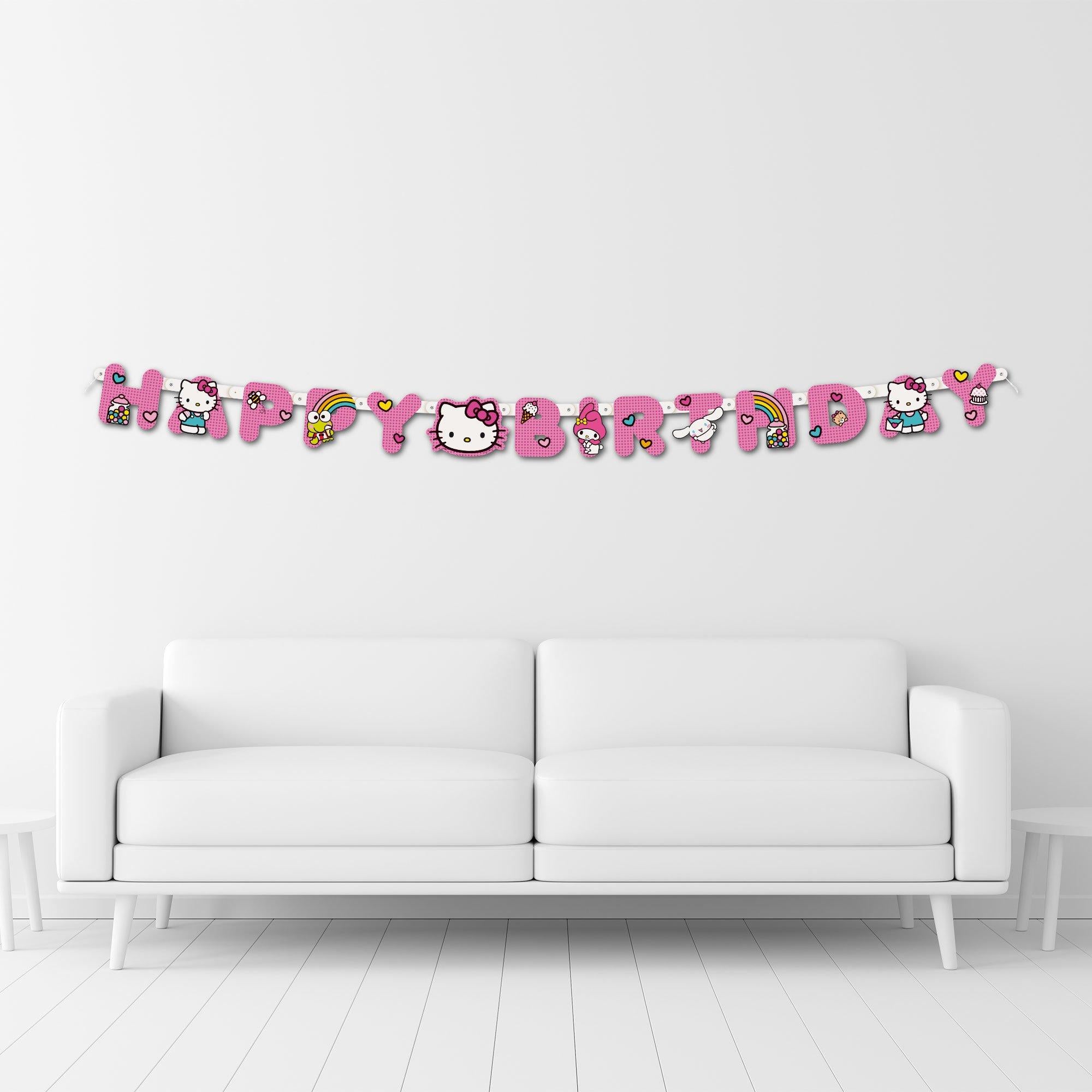 Hello Kitty and Friends Cardstock Birthday Banner. 6ft - Sanrio - Image 3