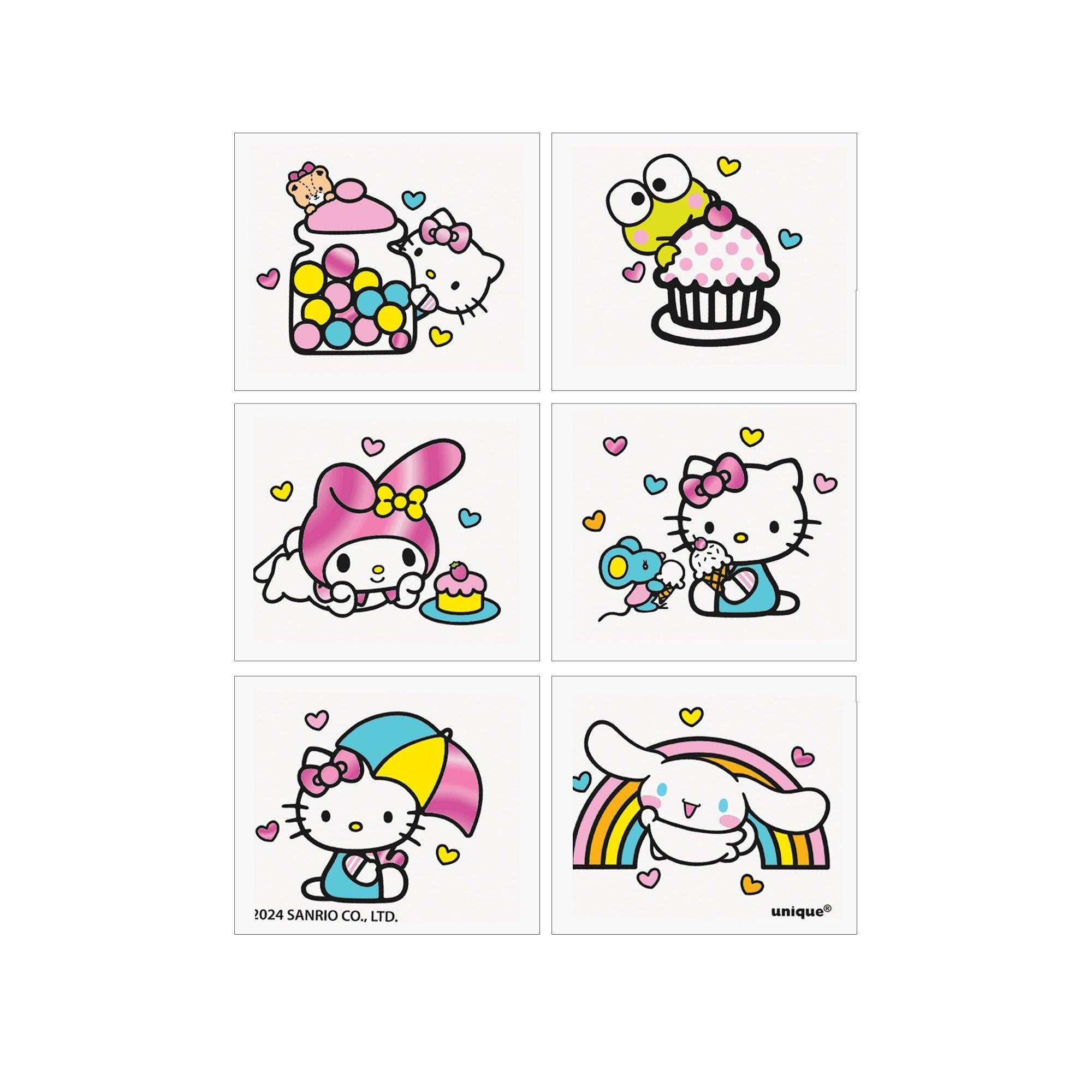 Hello Kitty and Friends Temporary Tattoos. 24ct - Sanrio