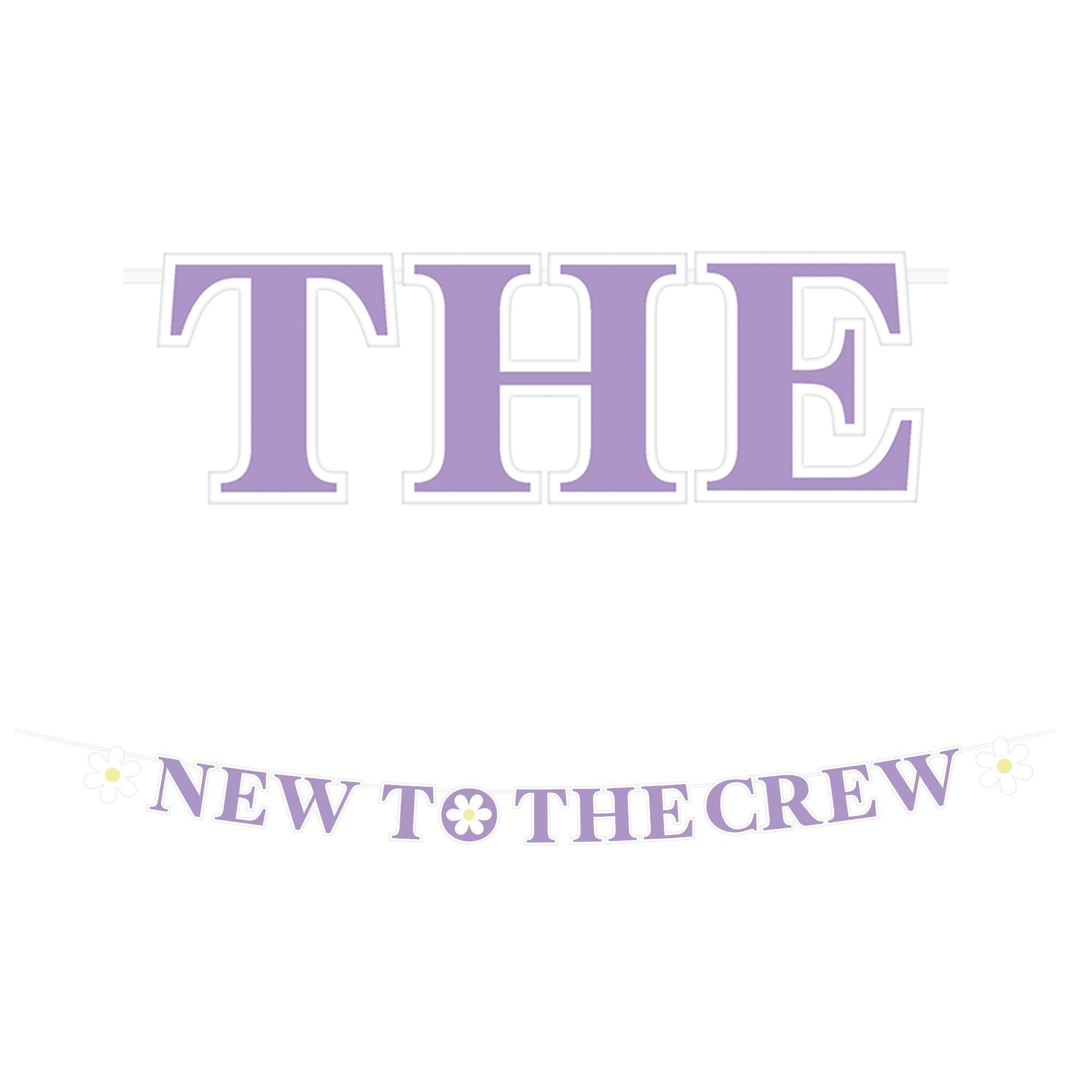 Little Daisy New to the Crew Baby Shower Cardstock Letter Banner. 12ft - Image 2