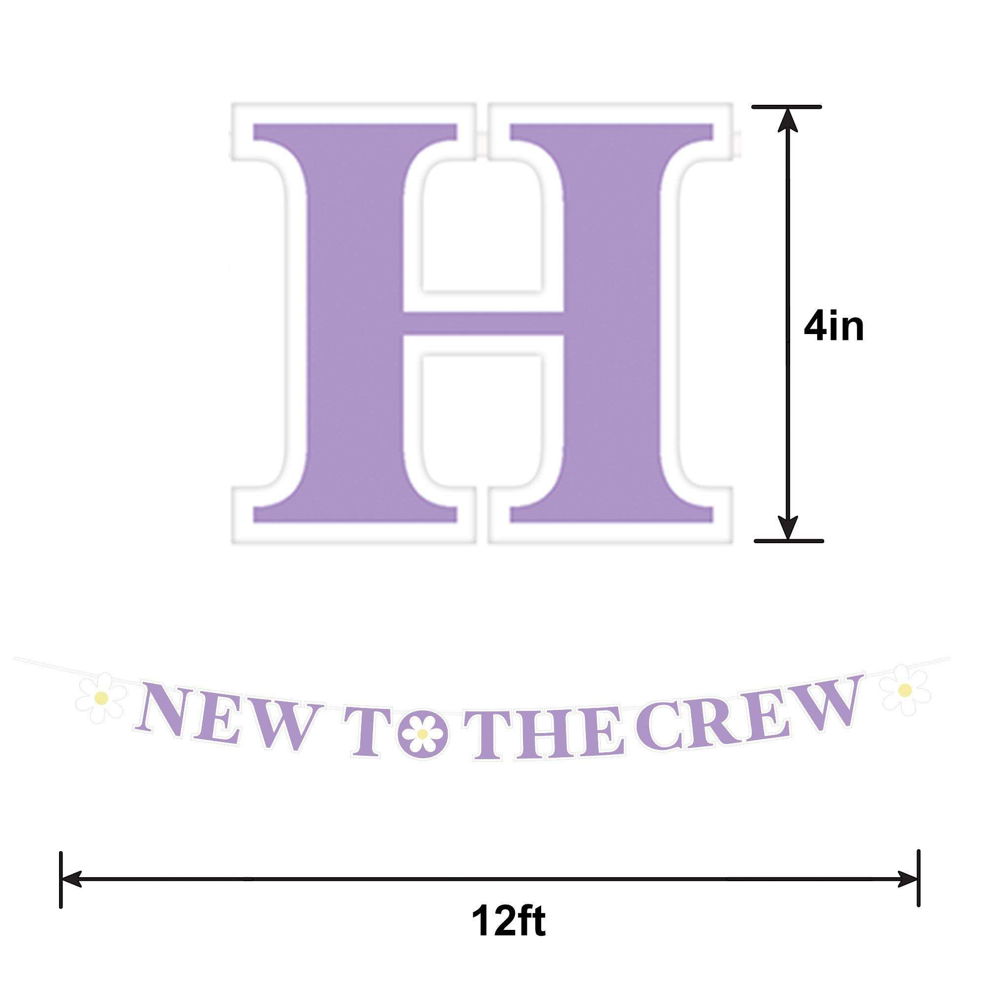Little Daisy New to the Crew Baby Shower Cardstock Letter Banner. 12ft - Image 3
