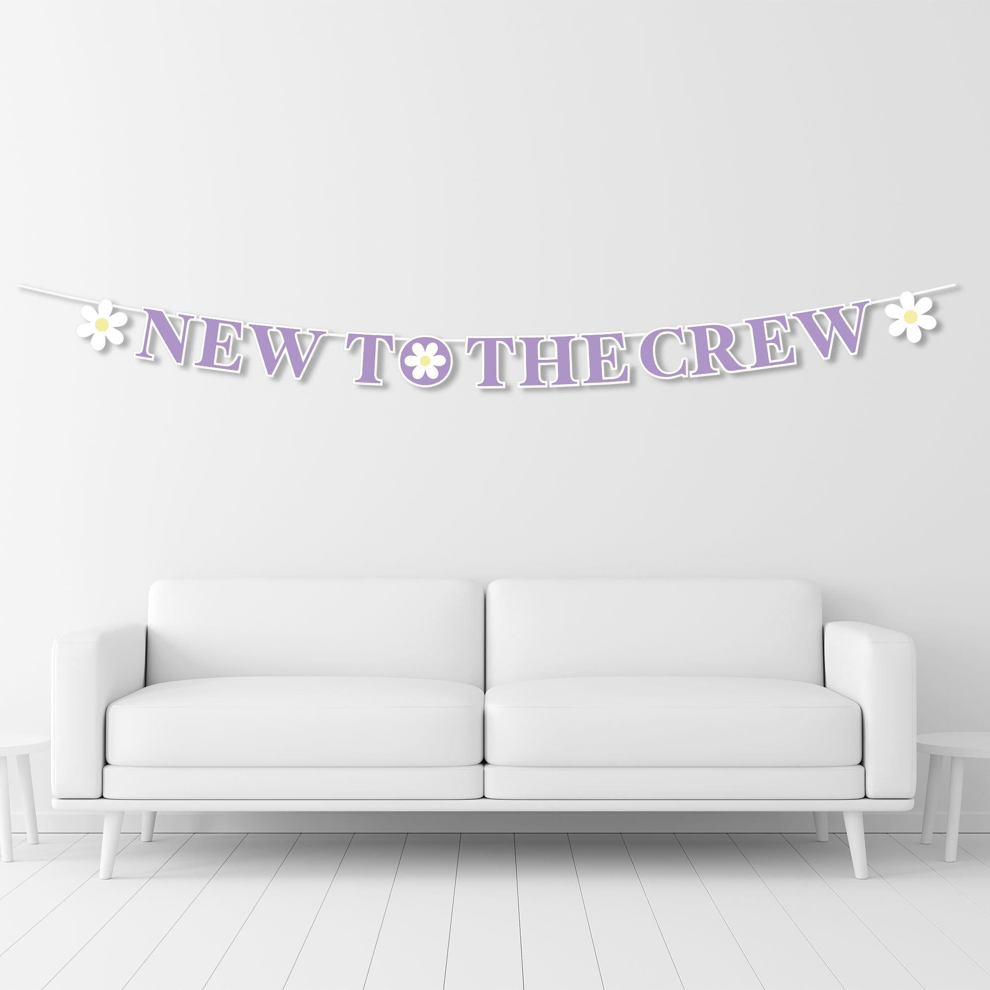 Little Daisy New to the Crew Baby Shower Cardstock Letter Banner. 12ft - Image 4