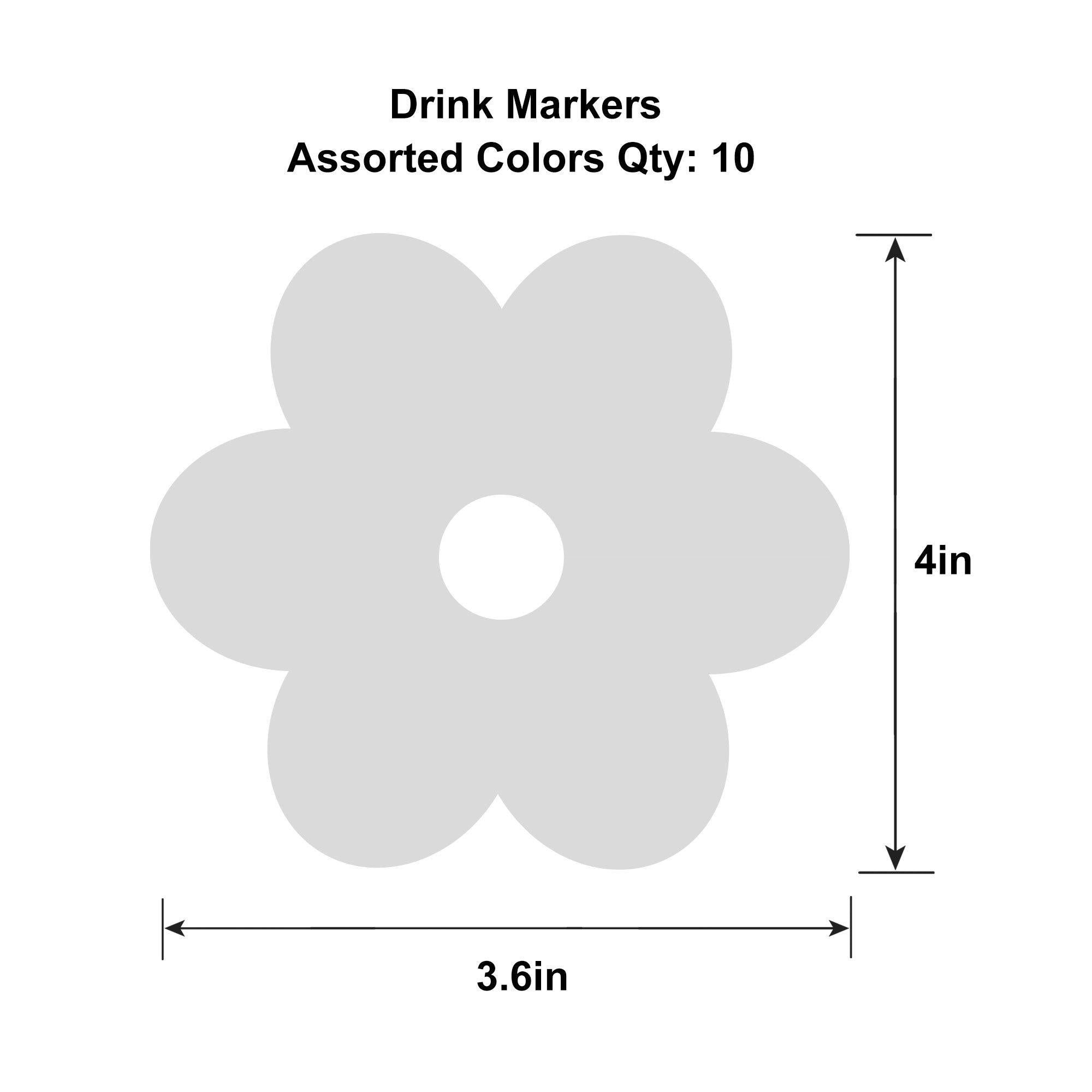 Little Daisy Baby Shower Cardstock Drink Markers. 10ct - Image 4