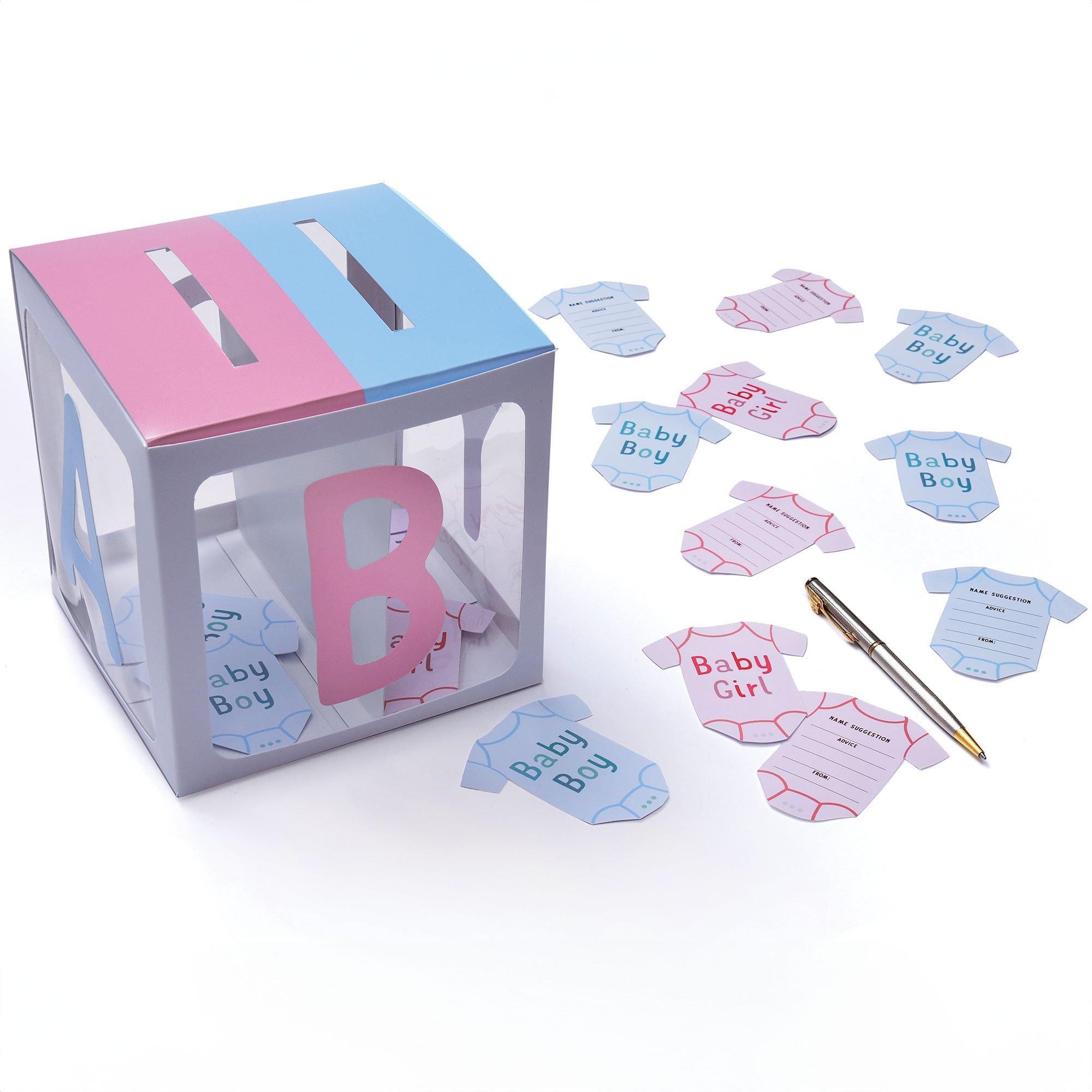 Gender Reveal Game Voting Box. 6.5in. with Voting Cards
