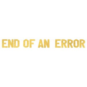 Divorce Party End of an Error Gold Banner
