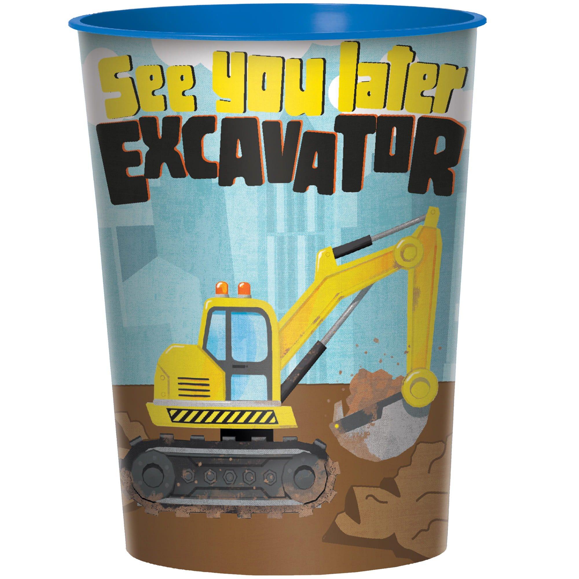 Construction Party Plastic Favor Cup. 16oz - Image 2