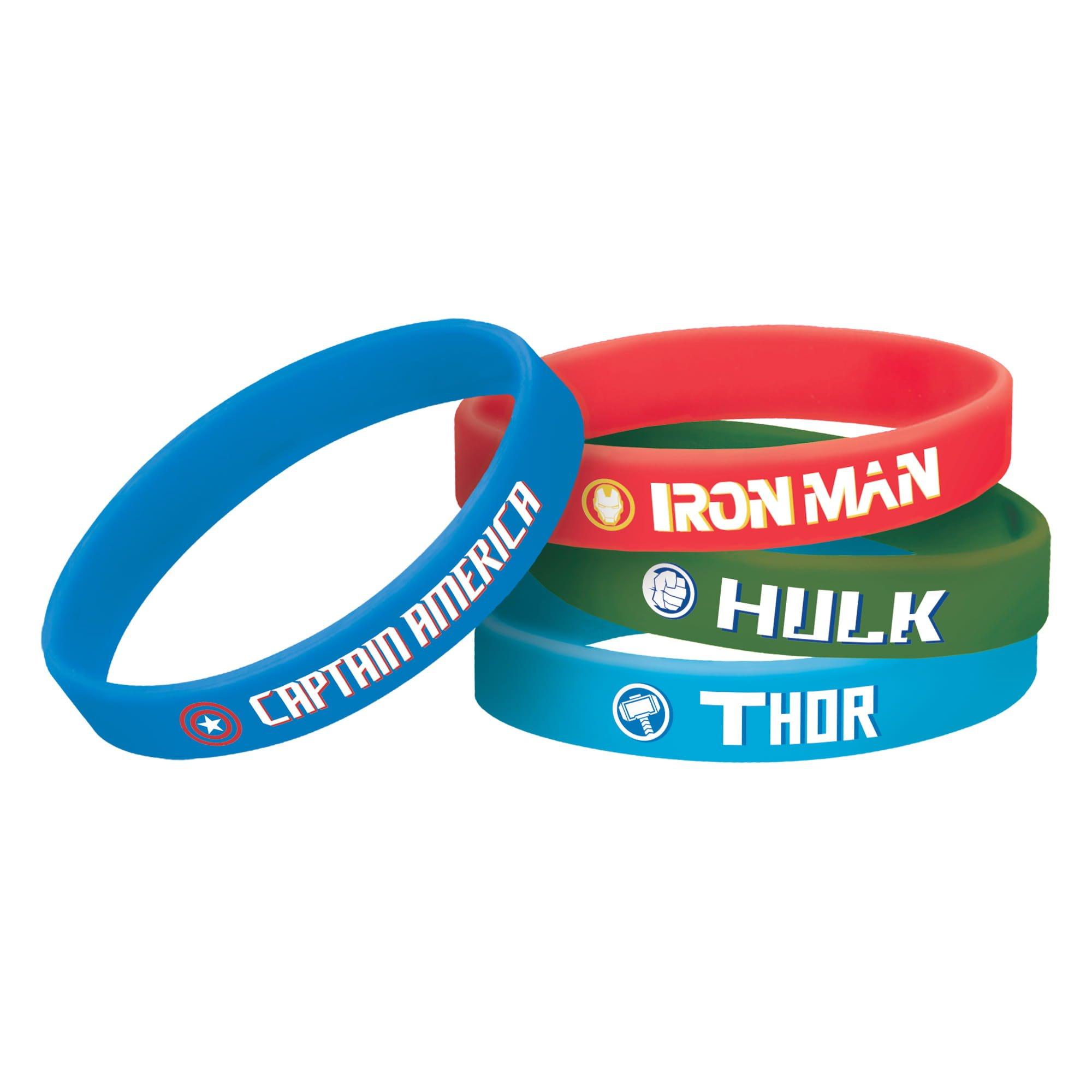 Marvel's Avengers Rubber Bracelets. 4ct
